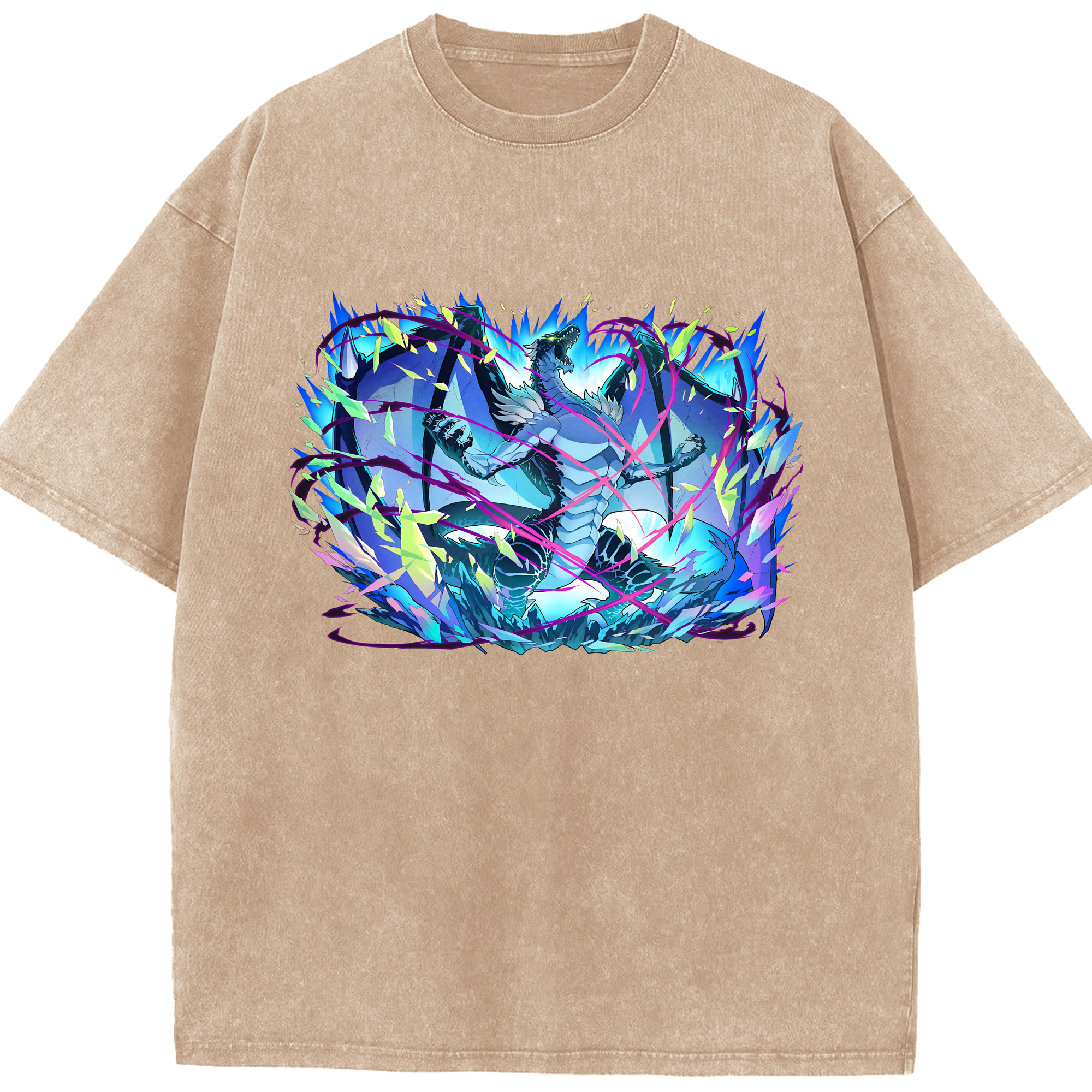 （画像用） 転スラ Regarding Reincarnated to Slime 綿100% ヴィンテージ風 半袖Tシャツ（フロントプリント）