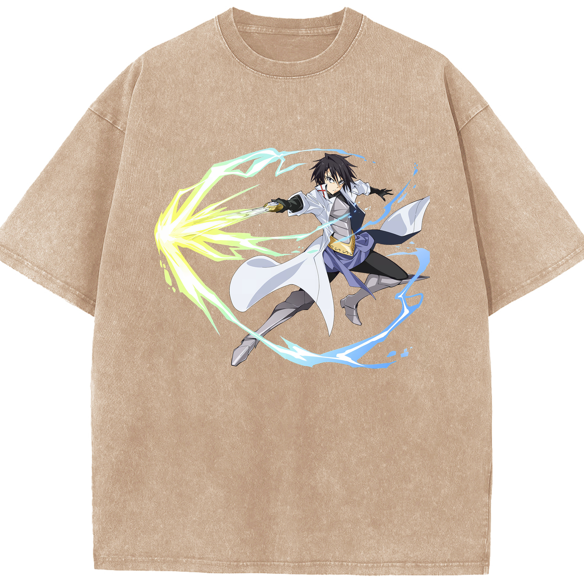 （画像用） 転スラ Regarding Reincarnated to Slime 綿100% ヴィンテージ風 半袖Tシャツ（フロントプリント）