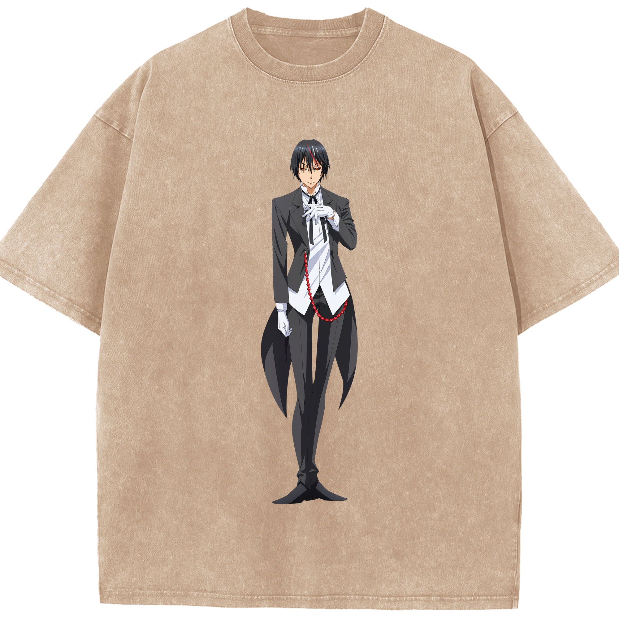 （画像用） 転スラ Regarding Reincarnated to Slime 綿100% ヴィンテージ風 半袖Tシャツ（フロントプリント）