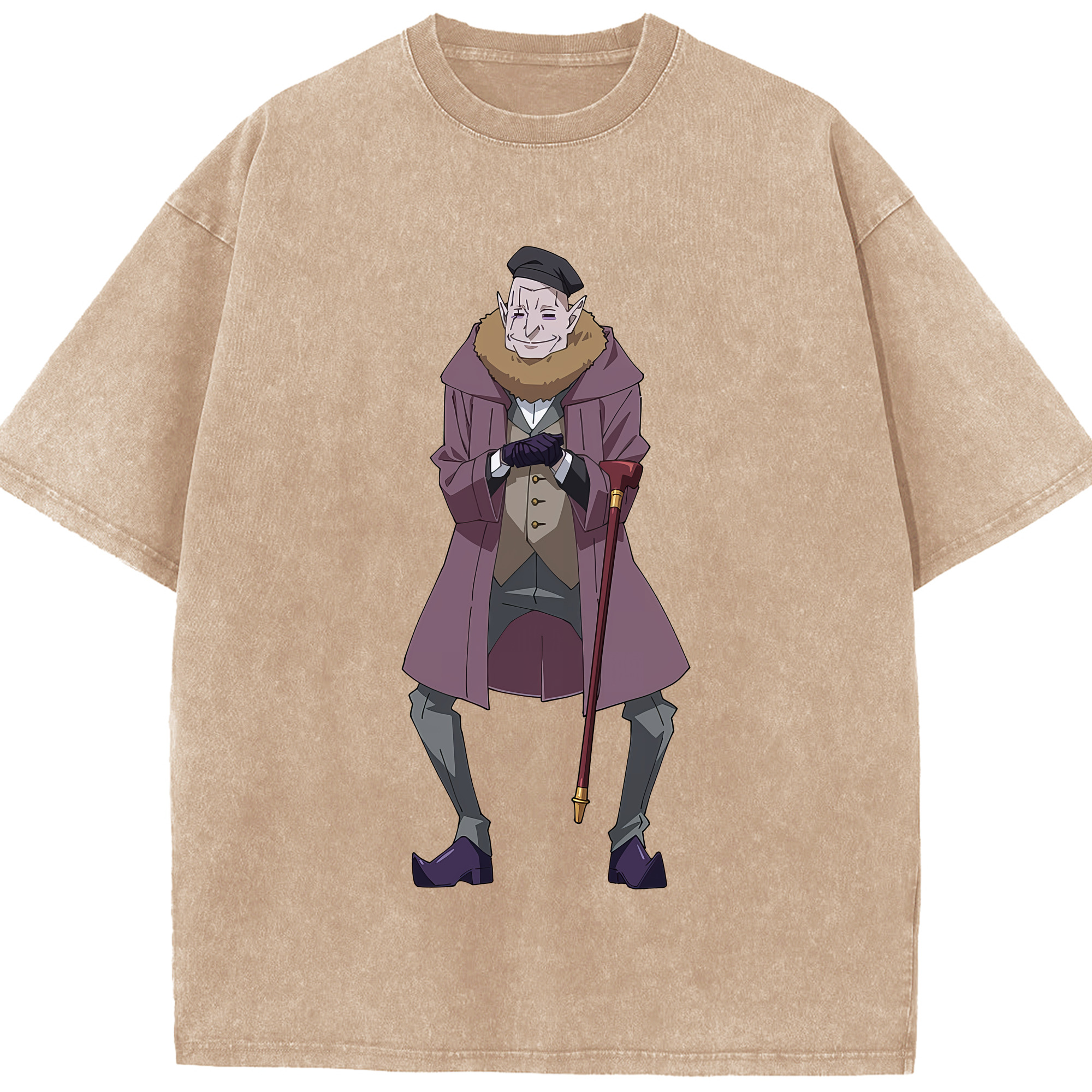 （画像用） 転スラ Regarding Reincarnated to Slime 綿100% ヴィンテージ風 半袖Tシャツ（フロントプリント）
