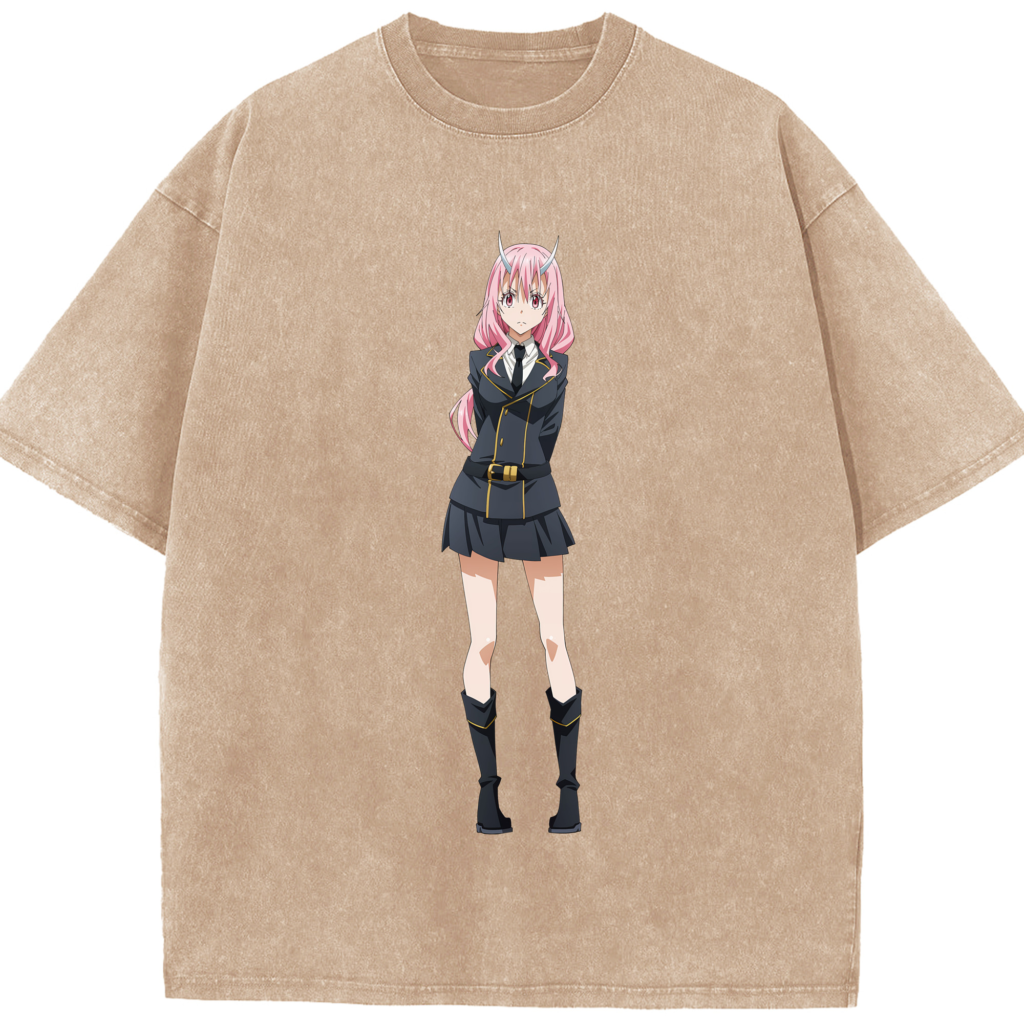 （画像用） 転スラ Regarding Reincarnated to Slime 綿100% ヴィンテージ風 半袖Tシャツ（フロントプリント）