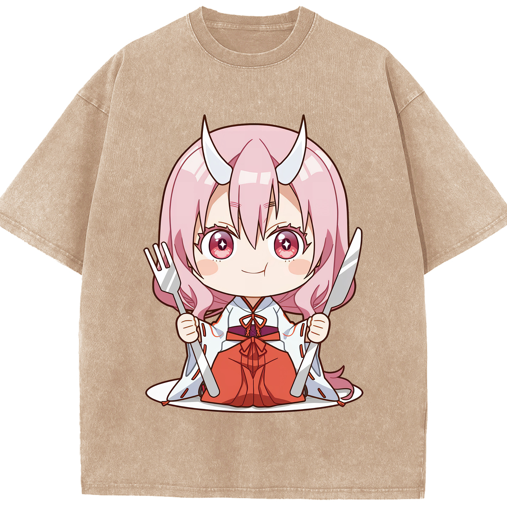 （画像用） 転スラ Regarding Reincarnated to Slime 綿100% ヴィンテージ風 半袖Tシャツ（フロントプリント）