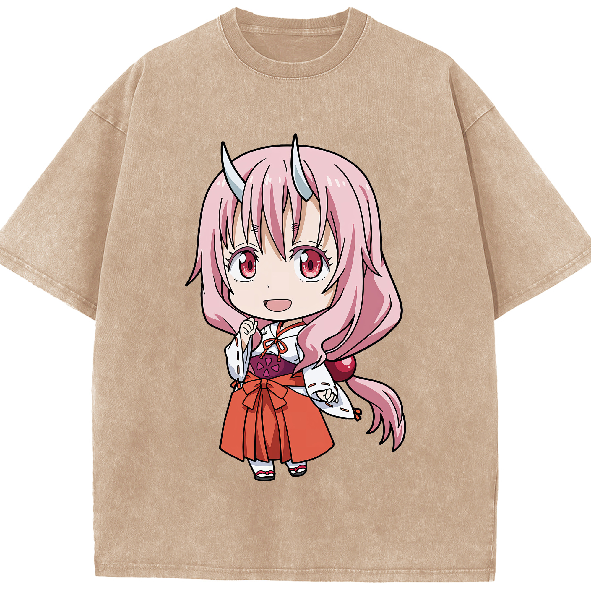 （画像用） 転スラ Regarding Reincarnated to Slime 綿100% ヴィンテージ風 半袖Tシャツ（フロントプリント）