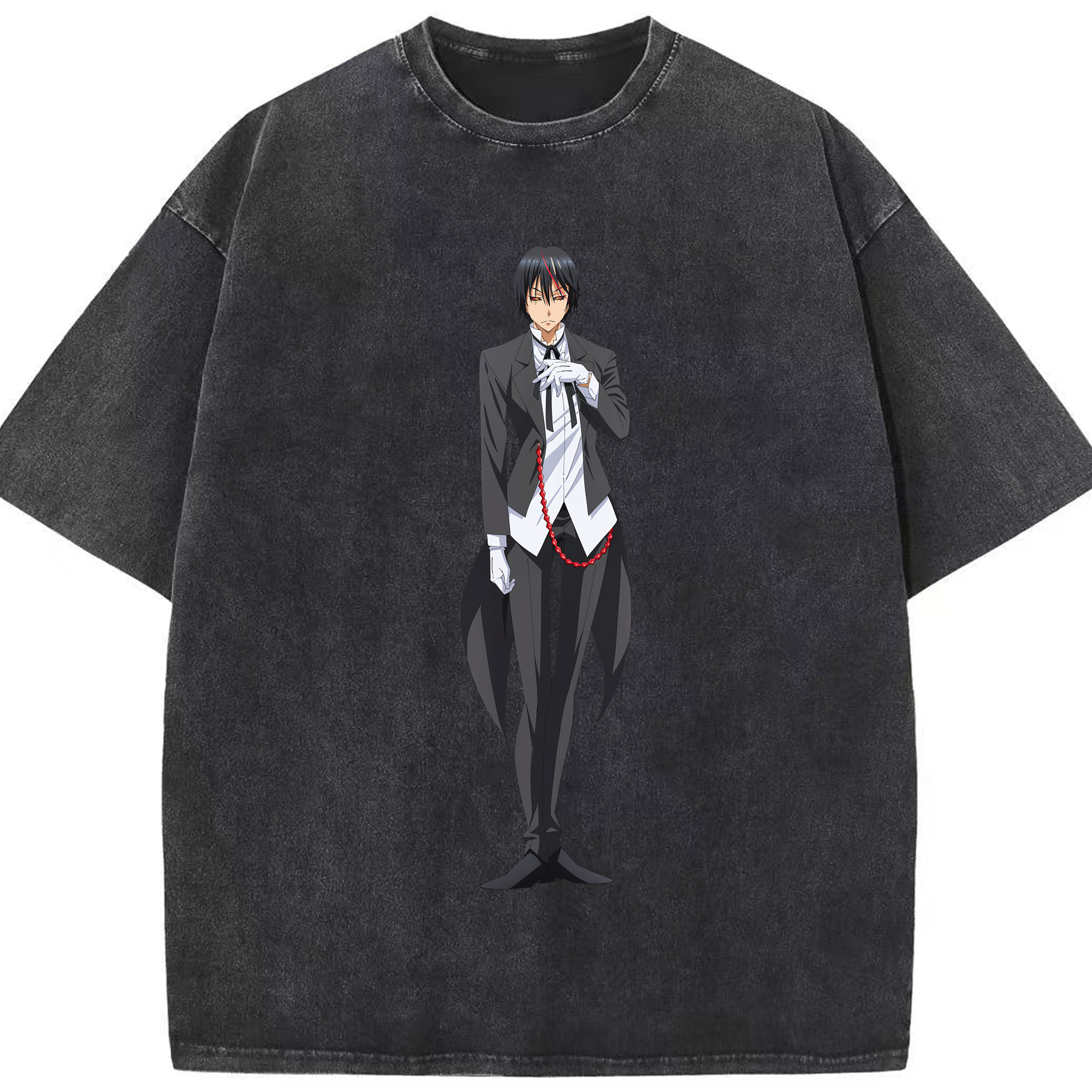 （画像用） 転スラ Regarding Reincarnated to Slime 綿100% ヴィンテージ風 半袖Tシャツ（フロントプリント）