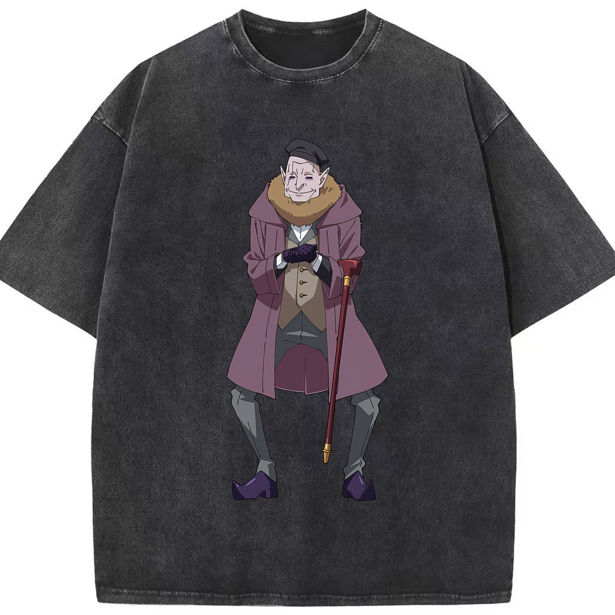 （画像用） 転スラ Regarding Reincarnated to Slime 綿100% ヴィンテージ風 半袖Tシャツ（フロントプリント）