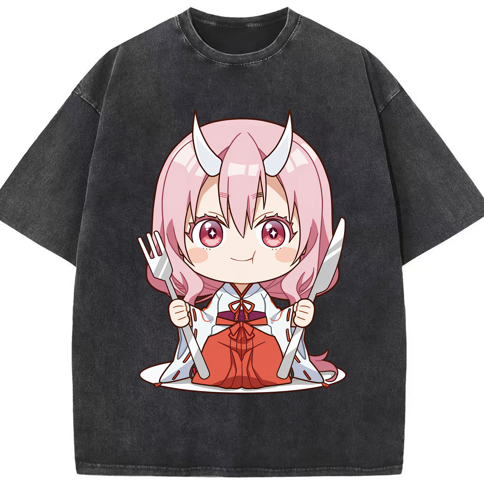 （画像用） 転スラ Regarding Reincarnated to Slime 綿100% ヴィンテージ風 半袖Tシャツ（フロントプリント）