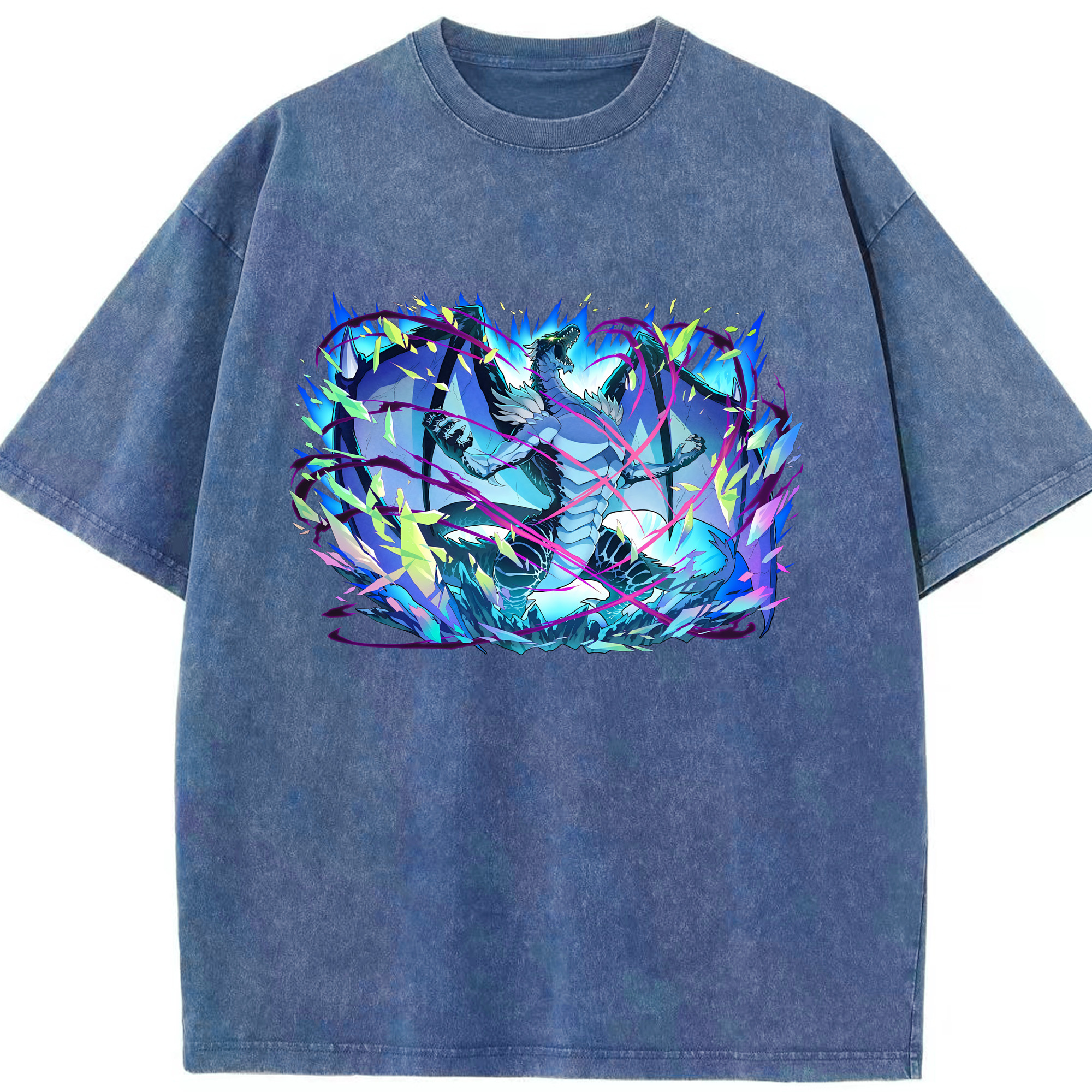 （画像用） 転スラ Regarding Reincarnated to Slime 綿100% ヴィンテージ風 半袖Tシャツ（フロントプリント）