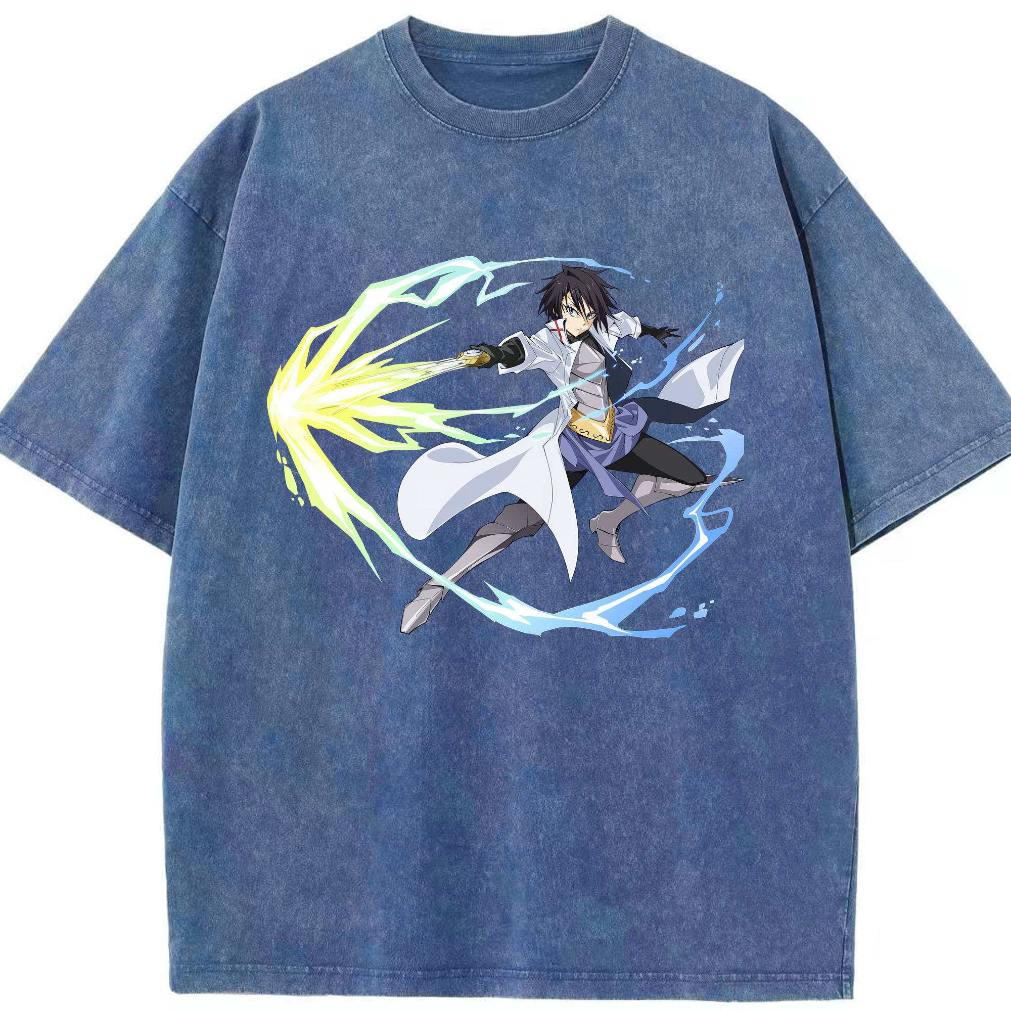 （画像用） 転スラ Regarding Reincarnated to Slime 綿100% ヴィンテージ風 半袖Tシャツ（フロントプリント）