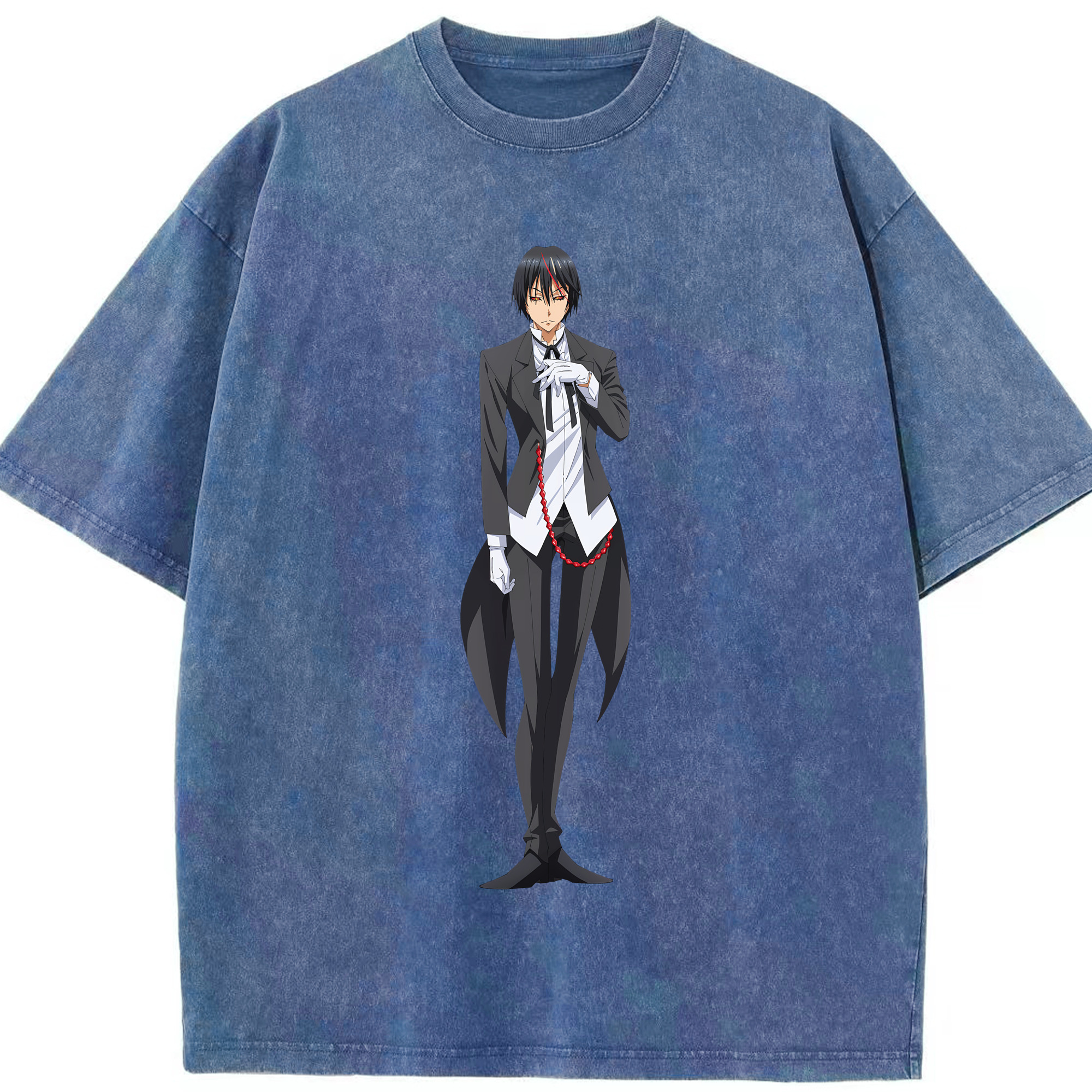 （画像用） 転スラ Regarding Reincarnated to Slime 綿100% ヴィンテージ風 半袖Tシャツ（フロントプリント）