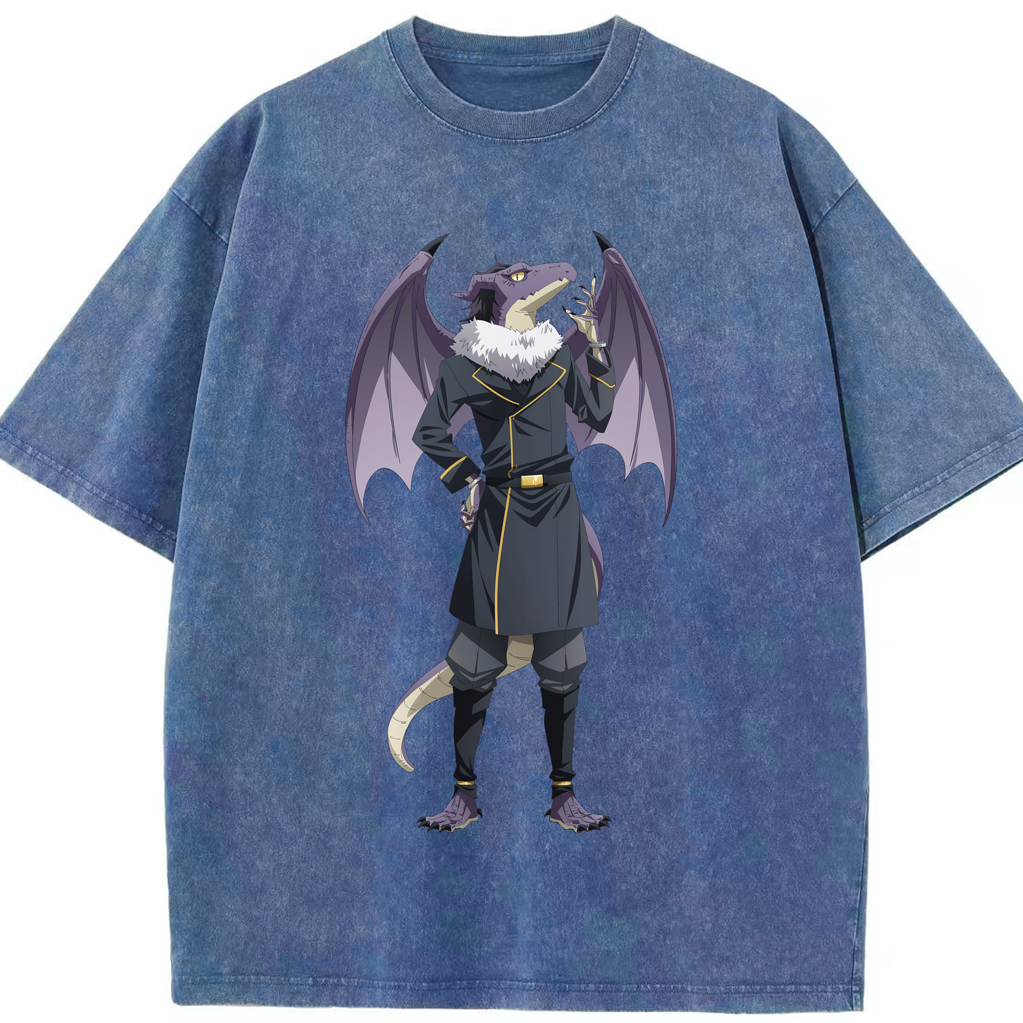 （画像用） 転スラ Regarding Reincarnated to Slime 綿100% ヴィンテージ風 半袖Tシャツ（フロントプリント）