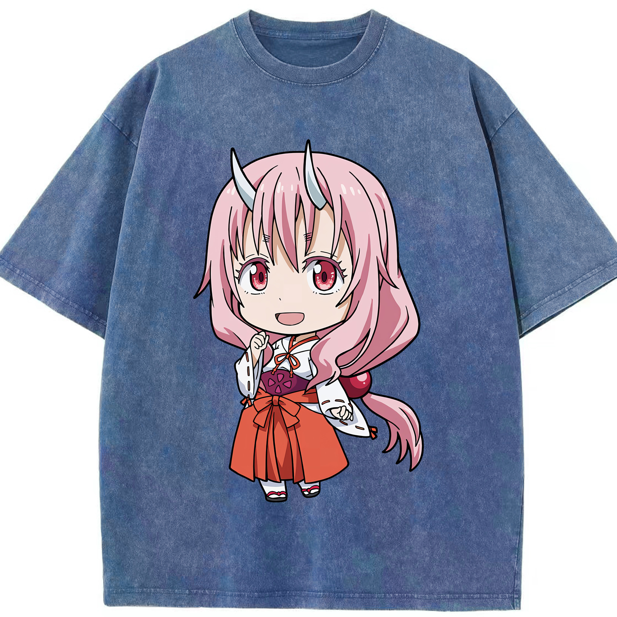 （画像用） 転スラ Regarding Reincarnated to Slime 綿100% ヴィンテージ風 半袖Tシャツ（フロントプリント）