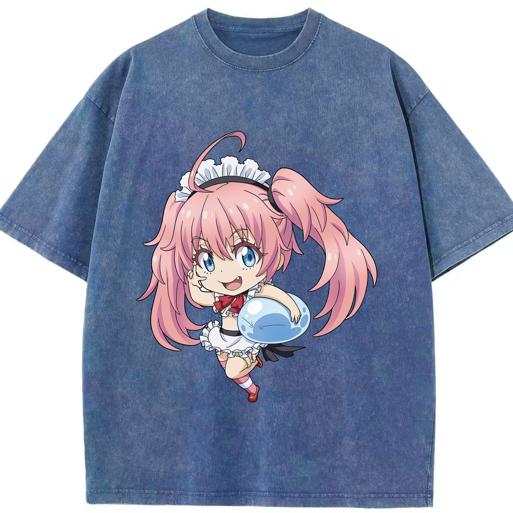 （画像用） 転スラ Regarding Reincarnated to Slime 綿100% ヴィンテージ風 半袖Tシャツ（フロントプリント）