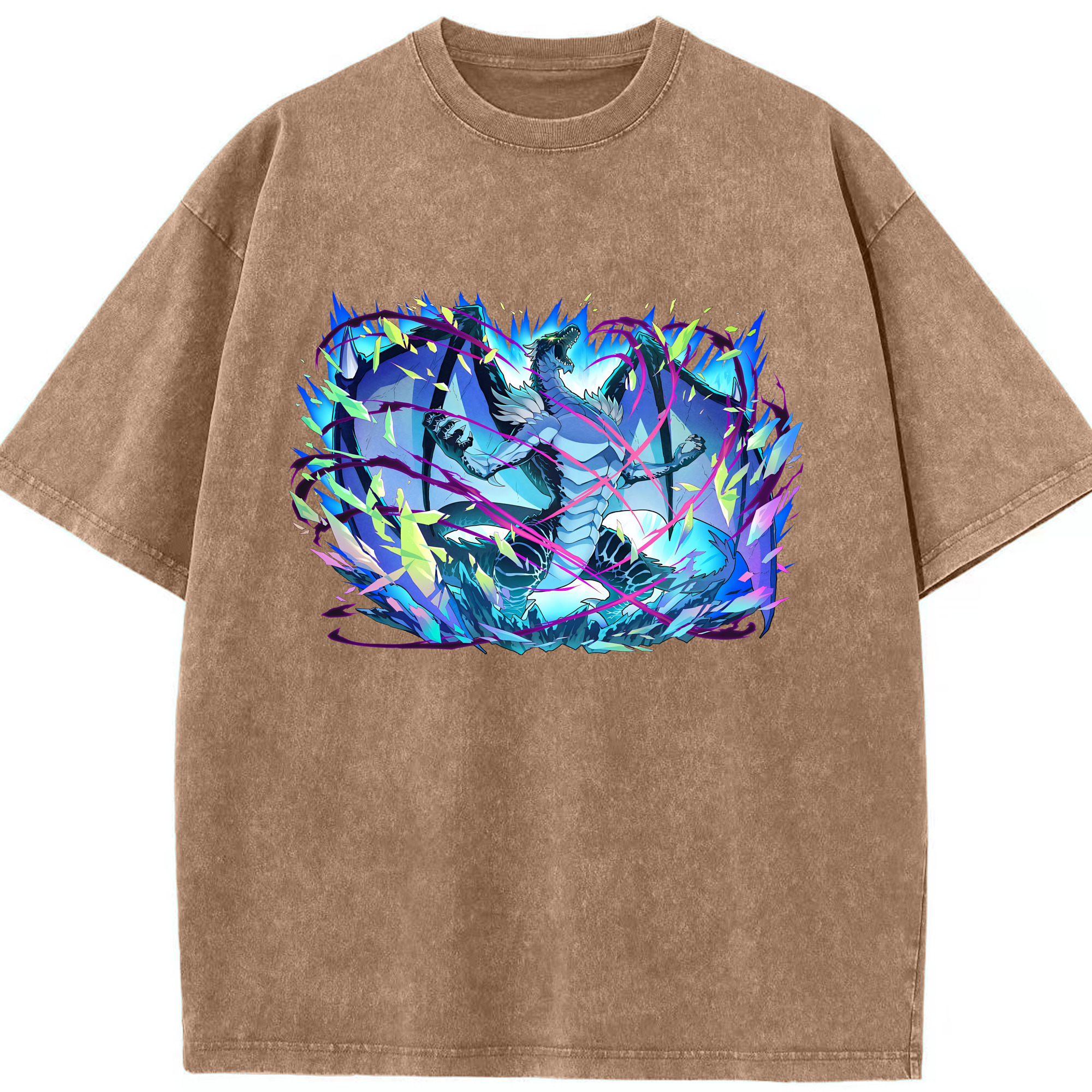 （画像用） 転スラ Regarding Reincarnated to Slime 綿100% ヴィンテージ風 半袖Tシャツ（フロントプリント）