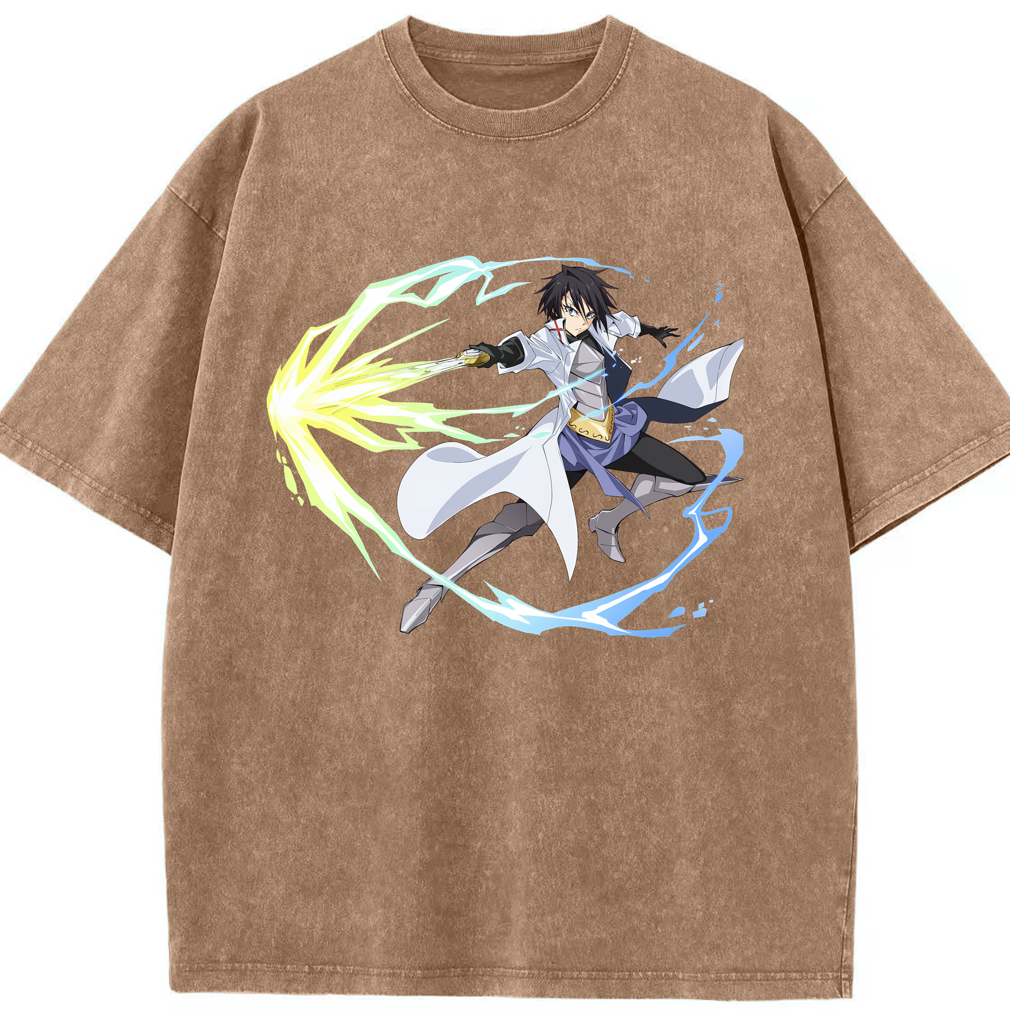 （画像用） 転スラ Regarding Reincarnated to Slime 綿100% ヴィンテージ風 半袖Tシャツ（フロントプリント）