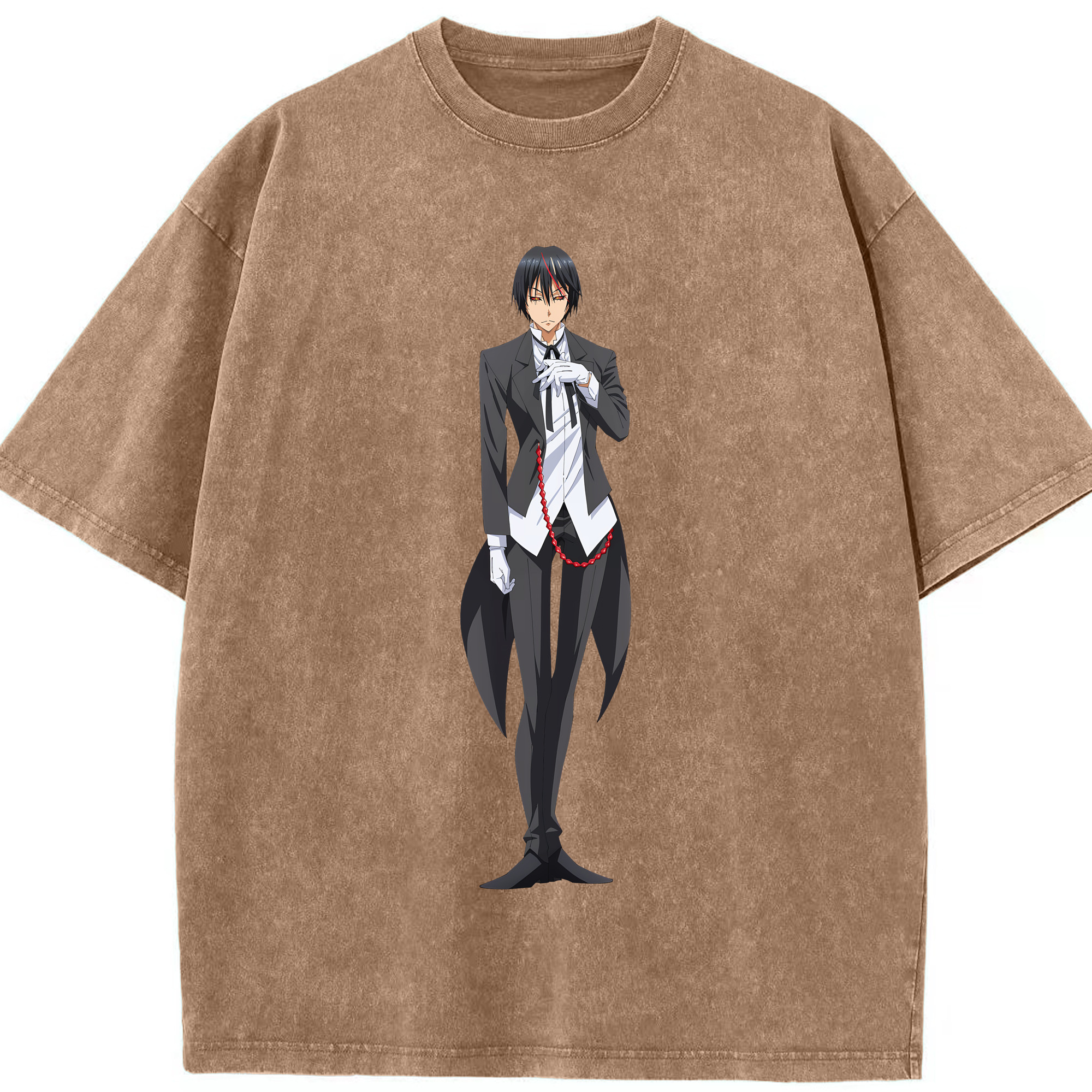 （画像用） 転スラ Regarding Reincarnated to Slime 綿100% ヴィンテージ風 半袖Tシャツ（フロントプリント）