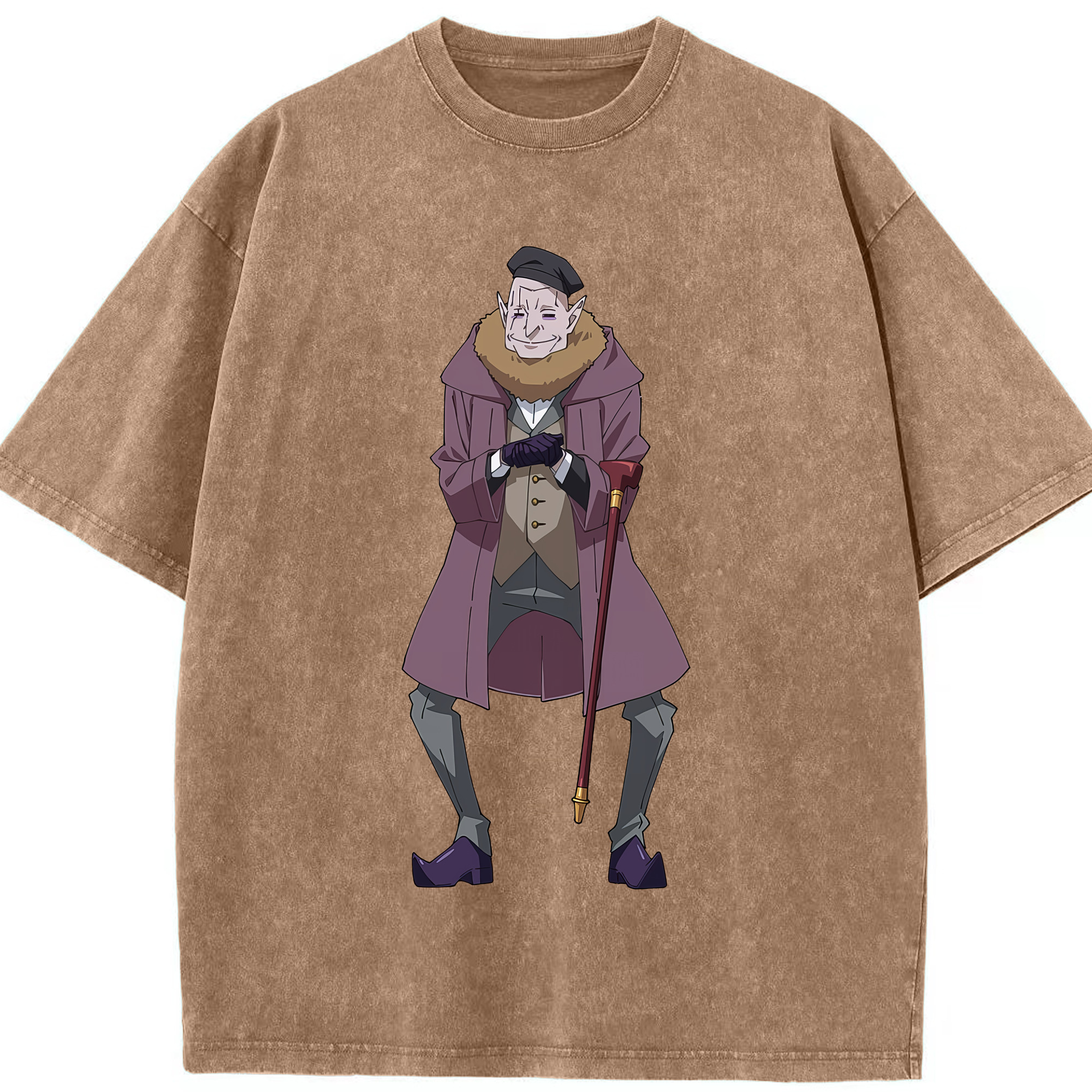 （画像用） 転スラ Regarding Reincarnated to Slime 綿100% ヴィンテージ風 半袖Tシャツ（フロントプリント）