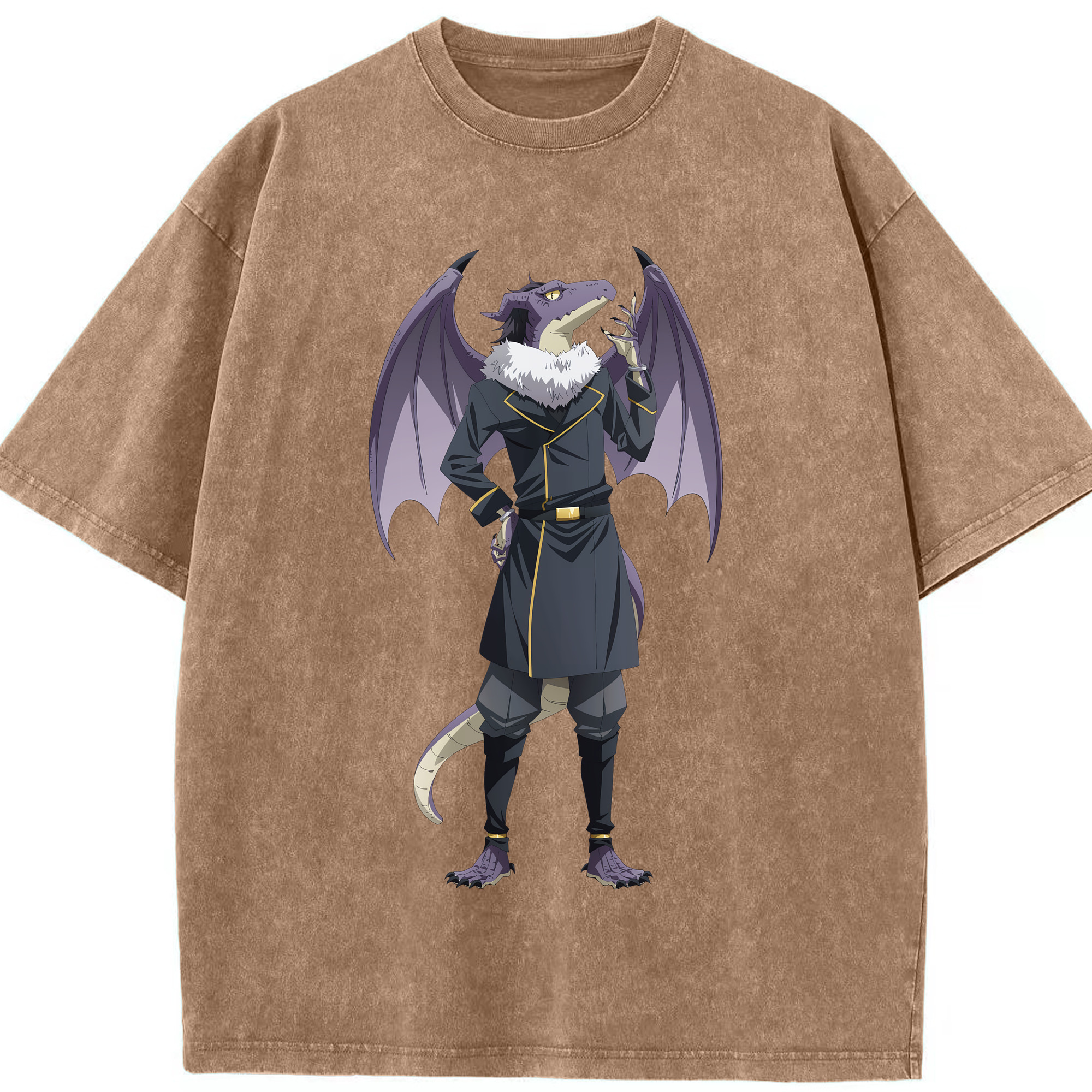 （画像用） 転スラ Regarding Reincarnated to Slime 綿100% ヴィンテージ風 半袖Tシャツ（フロントプリント）