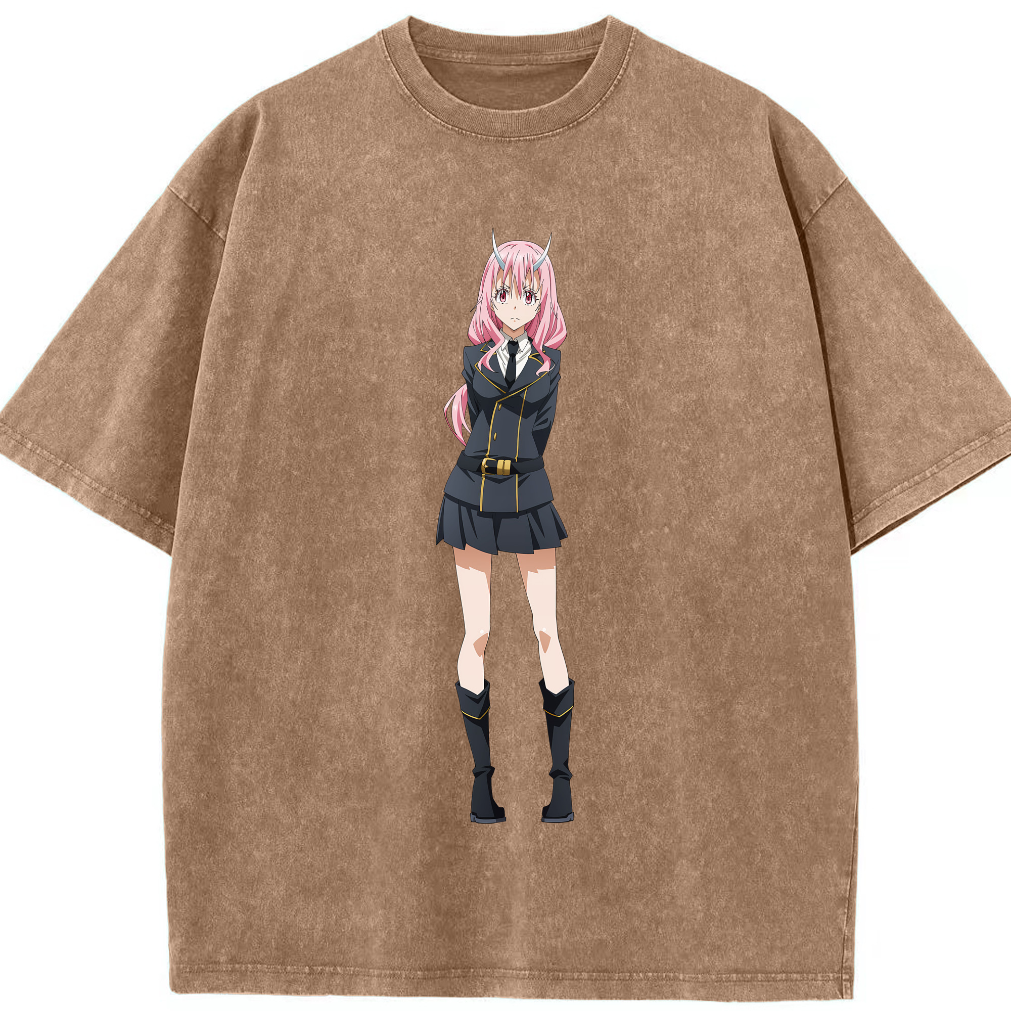 （画像用） 転スラ Regarding Reincarnated to Slime 綿100% ヴィンテージ風 半袖Tシャツ（フロントプリント）