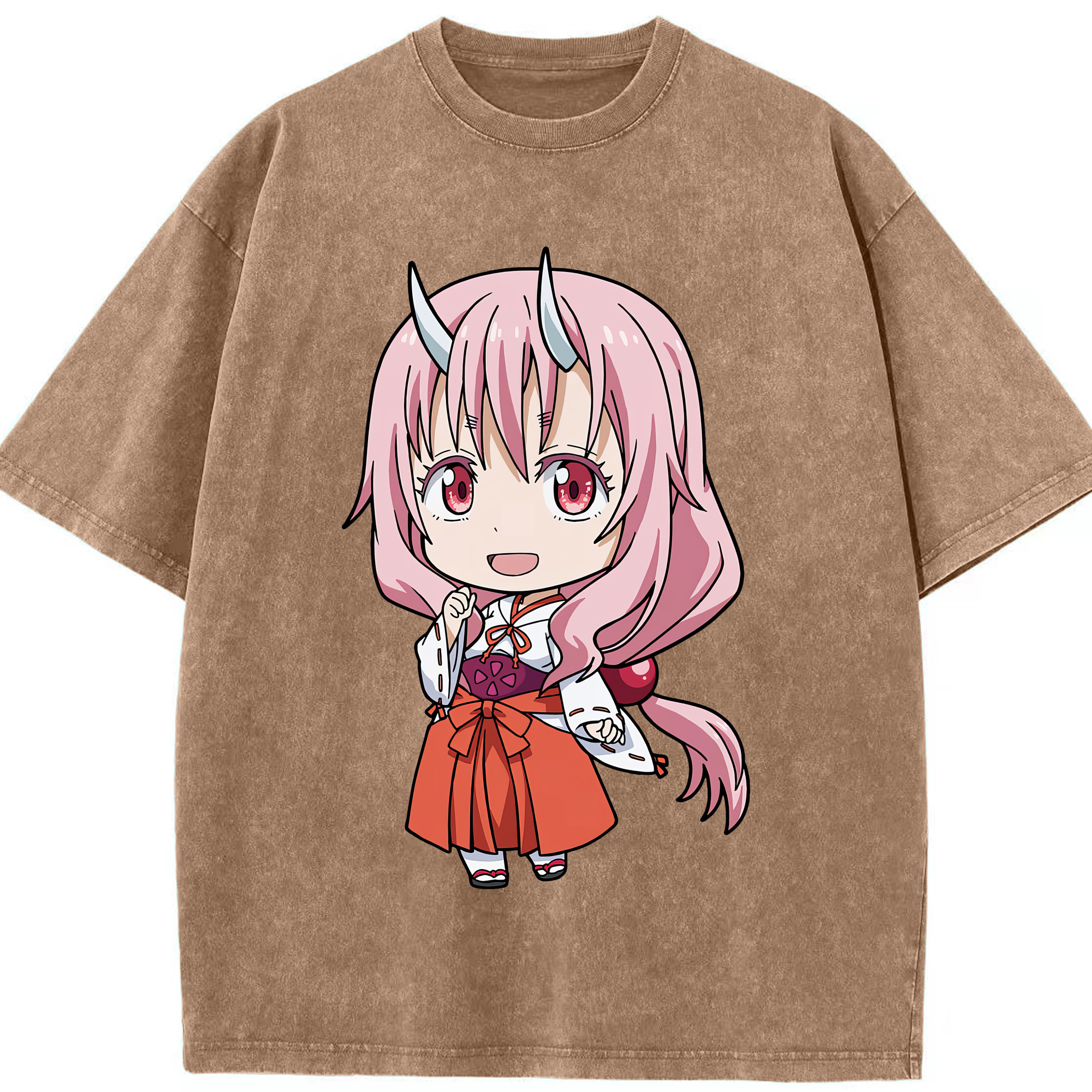 （画像用） 転スラ Regarding Reincarnated to Slime 綿100% ヴィンテージ風 半袖Tシャツ（フロントプリント）
