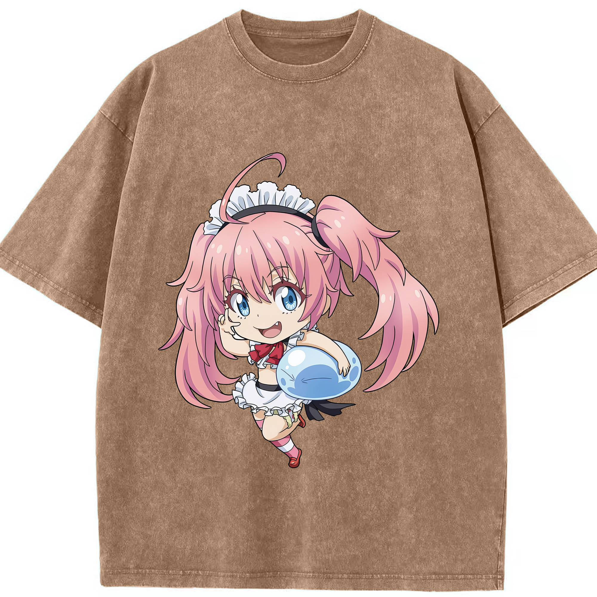 （画像用） 転スラ Regarding Reincarnated to Slime 綿100% ヴィンテージ風 半袖Tシャツ（フロントプリント）
