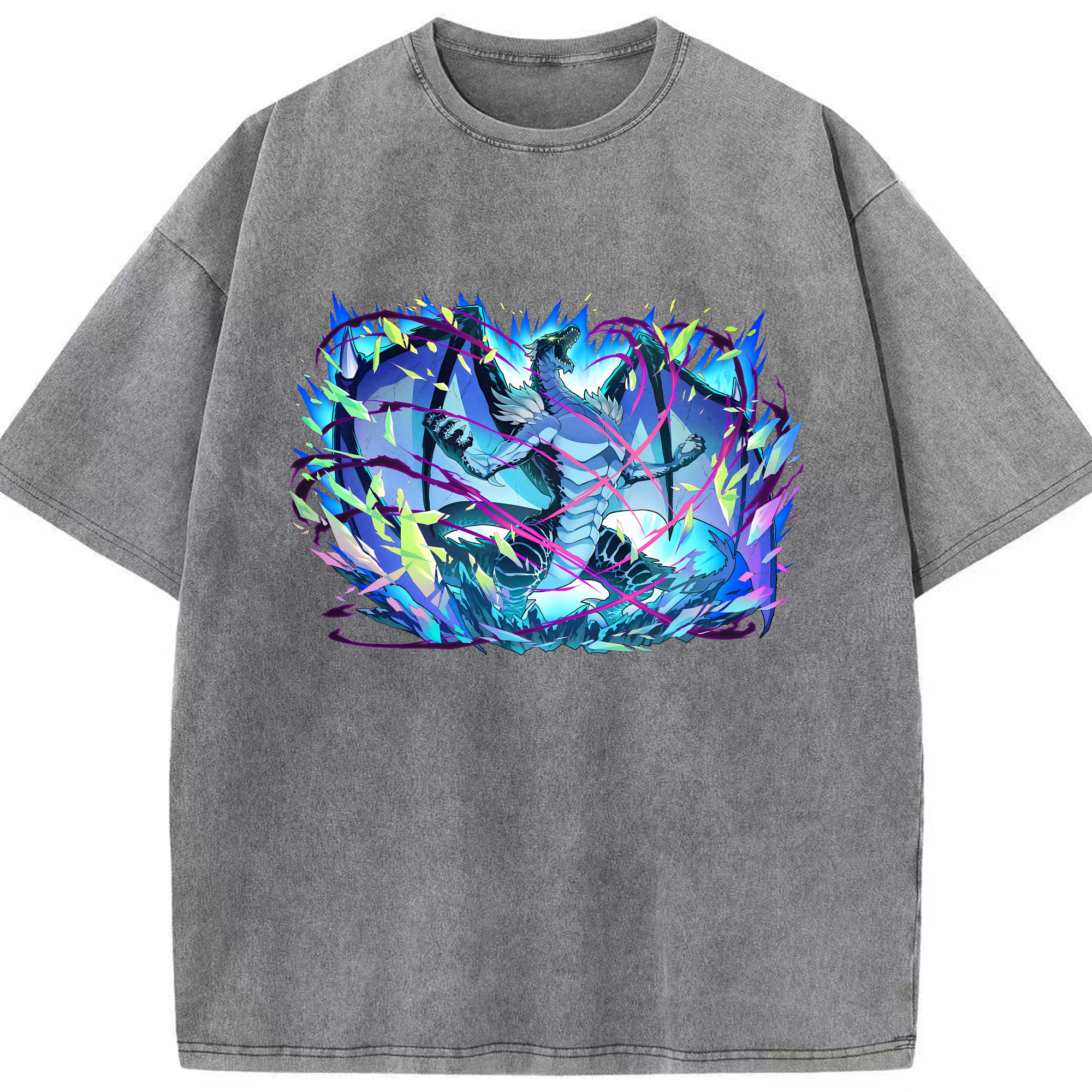 （画像用） 転スラ Regarding Reincarnated to Slime 綿100% ヴィンテージ風 半袖Tシャツ（フロントプリント）