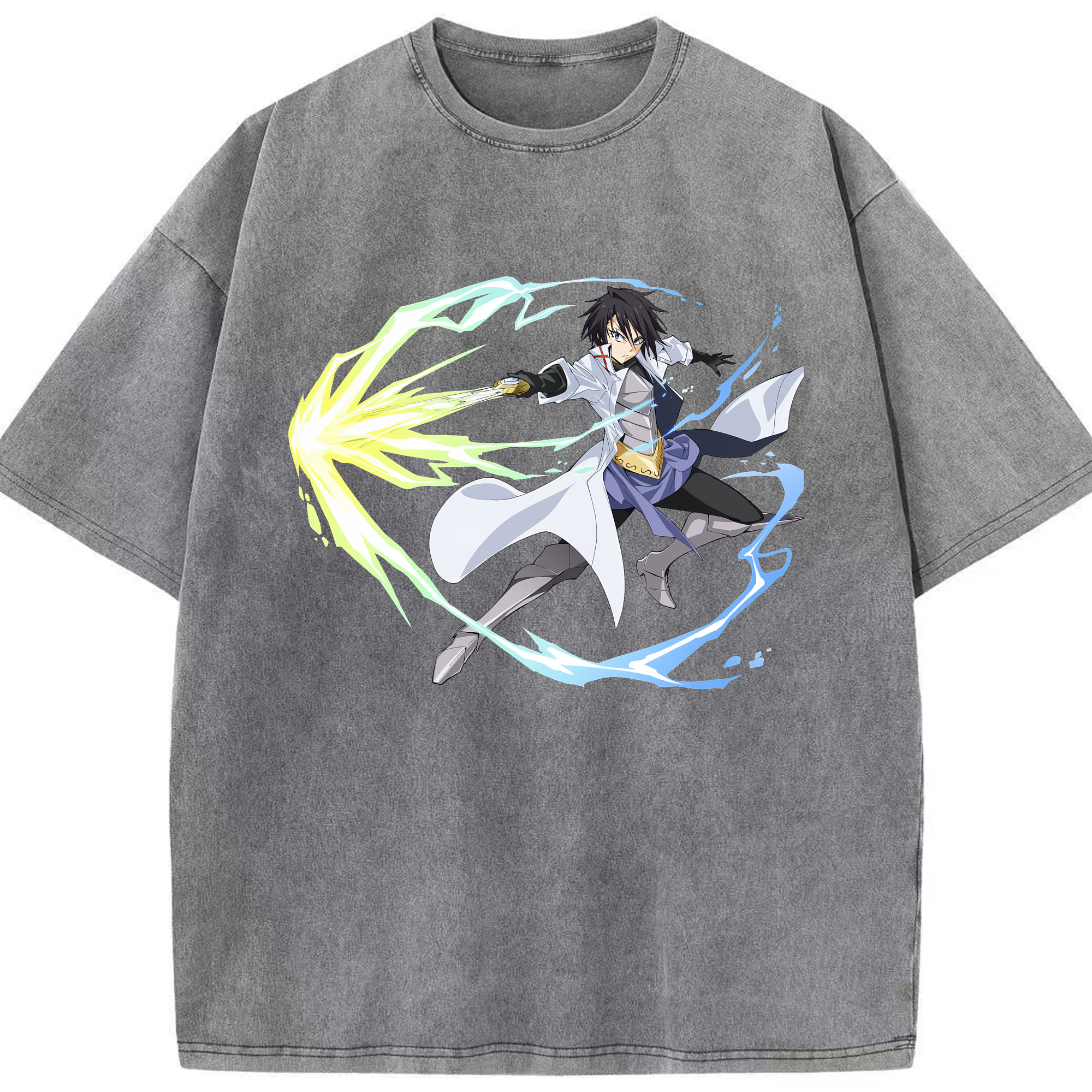 （画像用） 転スラ Regarding Reincarnated to Slime 綿100% ヴィンテージ風 半袖Tシャツ（フロントプリント）