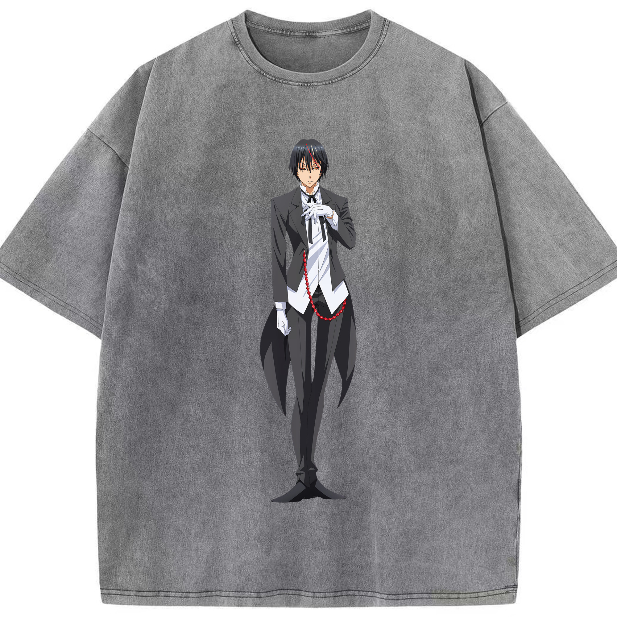 （画像用） 転スラ Regarding Reincarnated to Slime 綿100% ヴィンテージ風 半袖Tシャツ（フロントプリント）