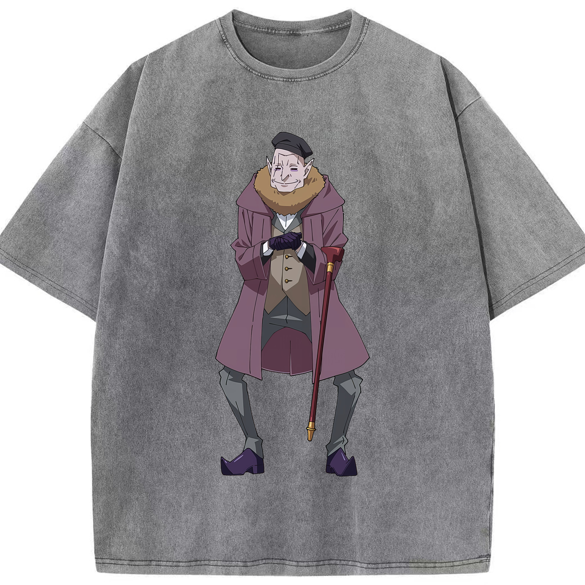 （画像用） 転スラ Regarding Reincarnated to Slime 綿100% ヴィンテージ風 半袖Tシャツ（フロントプリント）
