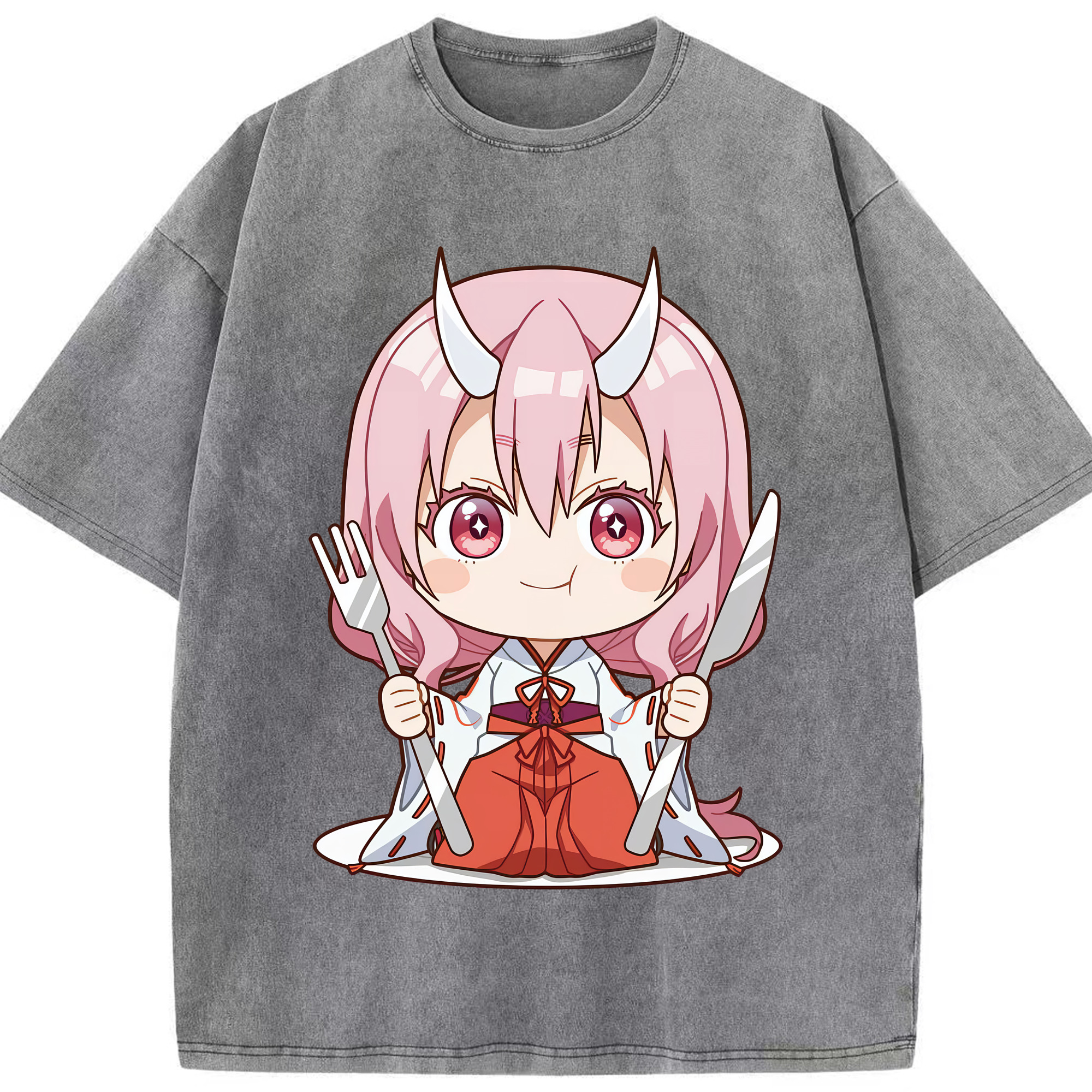（画像用） 転スラ Regarding Reincarnated to Slime 綿100% ヴィンテージ風 半袖Tシャツ（フロントプリント）