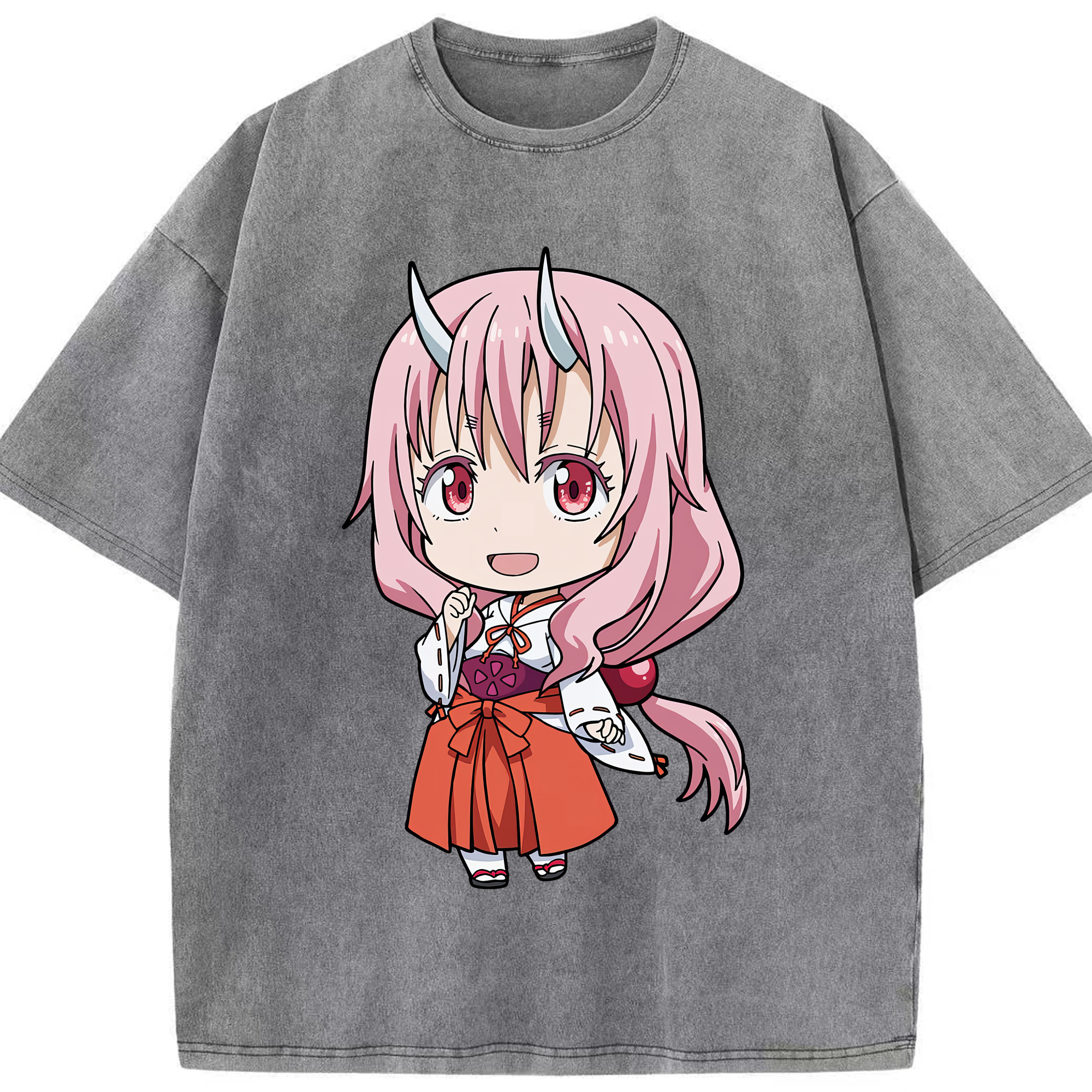 （画像用） 転スラ Regarding Reincarnated to Slime 綿100% ヴィンテージ風 半袖Tシャツ（フロントプリント）