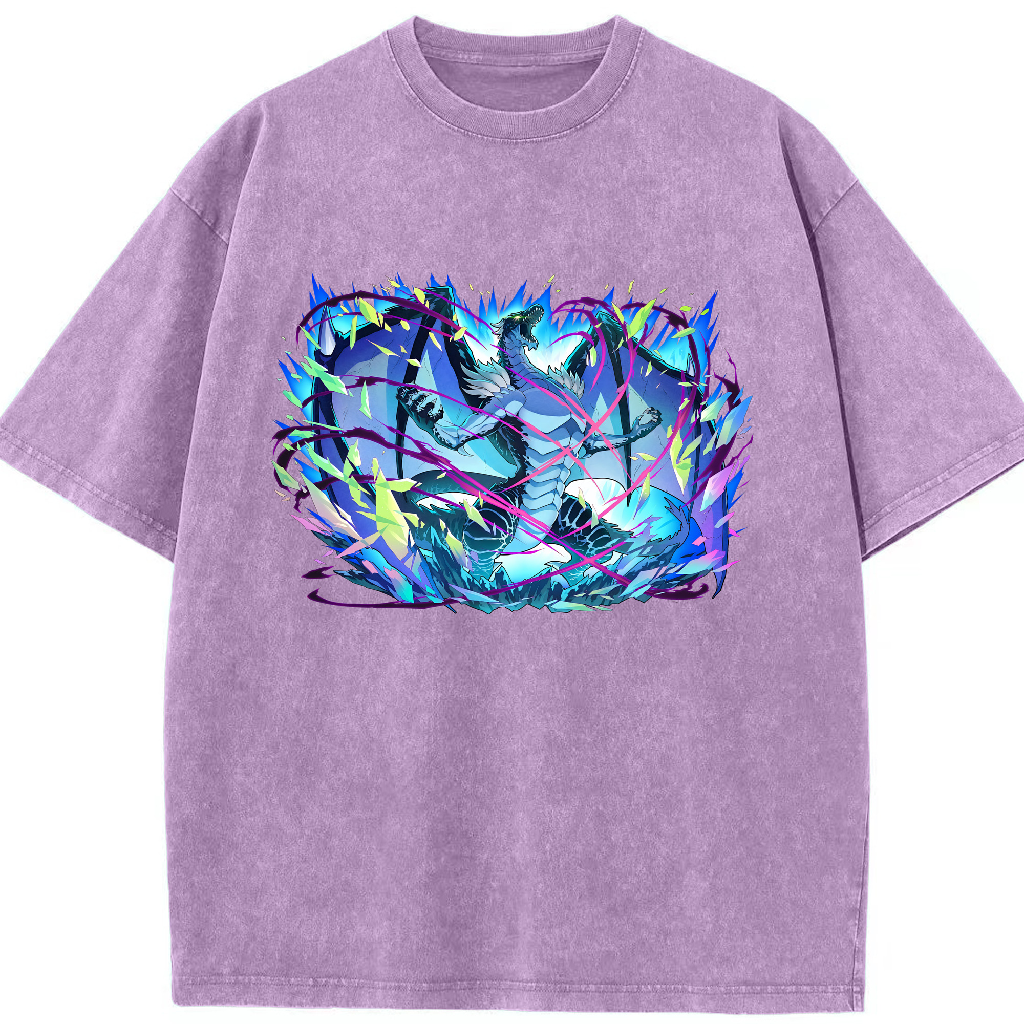 （画像用） 転スラ Regarding Reincarnated to Slime 綿100% ヴィンテージ風 半袖Tシャツ（フロントプリント）