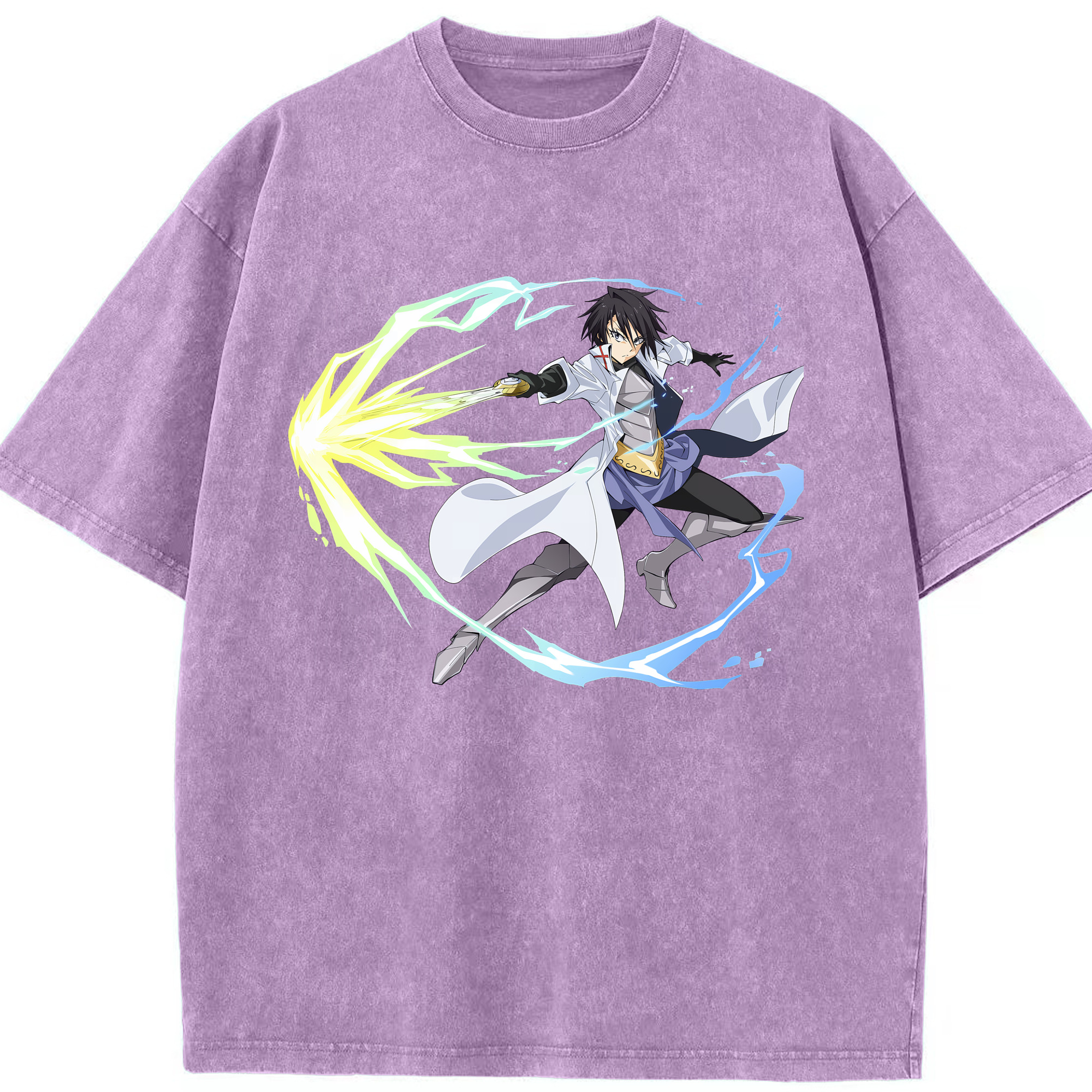 （画像用） 転スラ Regarding Reincarnated to Slime 綿100% ヴィンテージ風 半袖Tシャツ（フロントプリント）