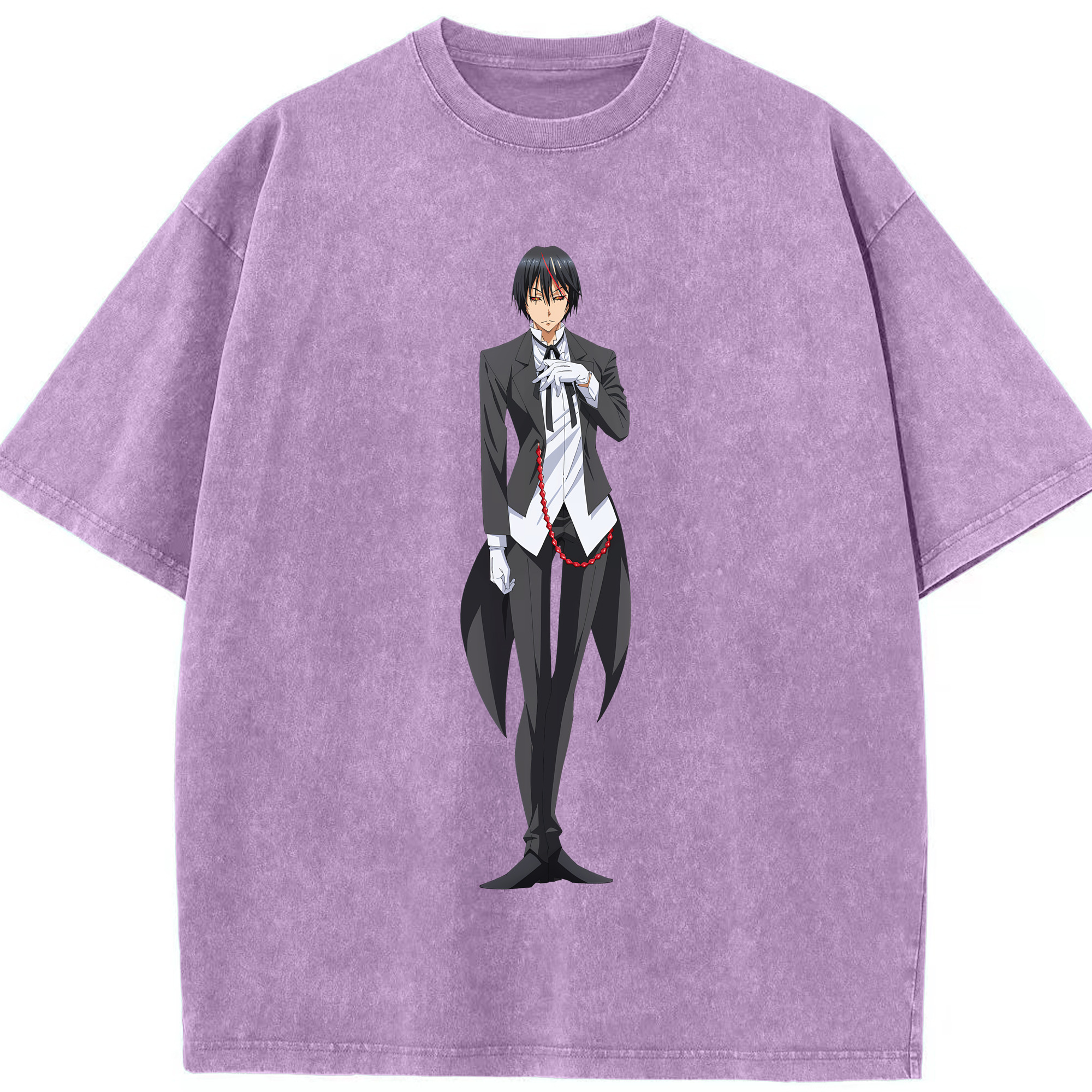 （画像用） 転スラ Regarding Reincarnated to Slime 綿100% ヴィンテージ風 半袖Tシャツ（フロントプリント）
