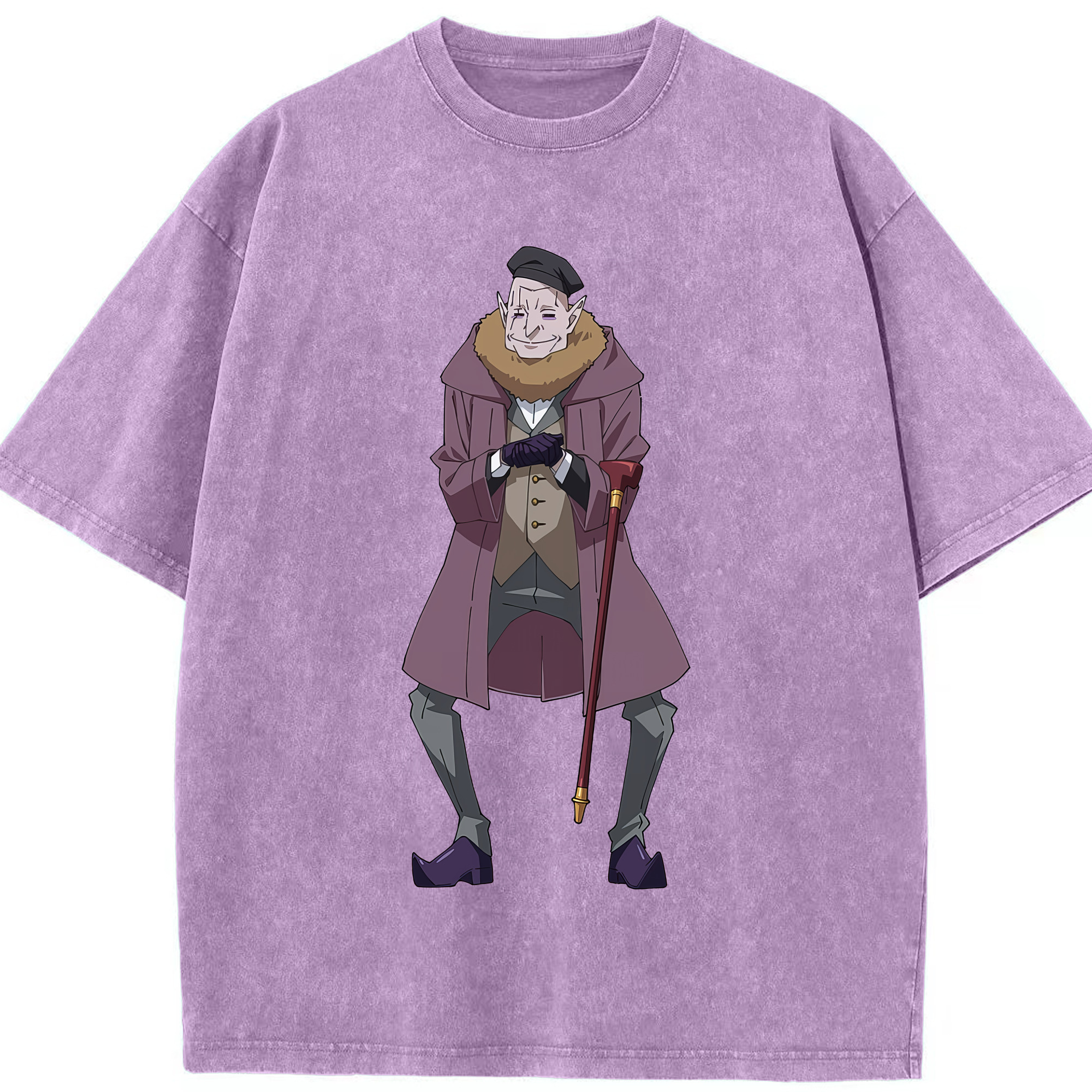 （画像用） 転スラ Regarding Reincarnated to Slime 綿100% ヴィンテージ風 半袖Tシャツ（フロントプリント）