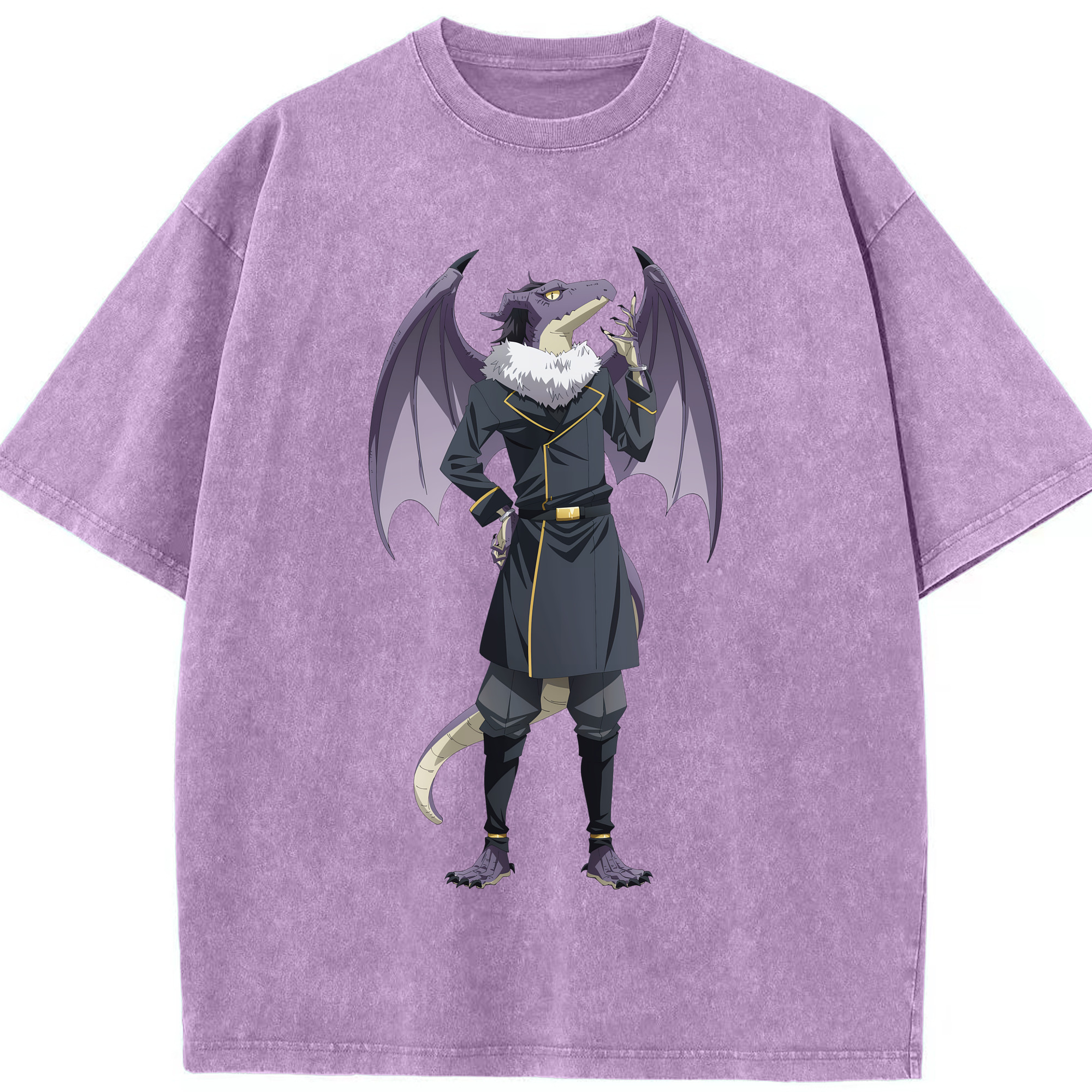 （画像用） 転スラ Regarding Reincarnated to Slime 綿100% ヴィンテージ風 半袖Tシャツ（フロントプリント）
