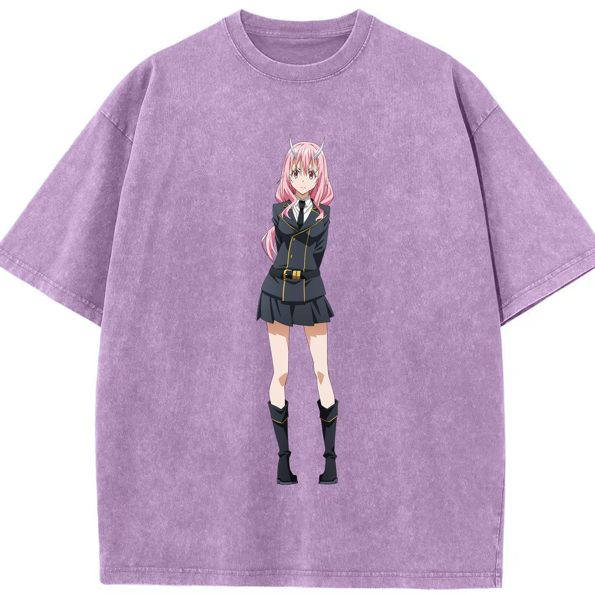 （画像用） 転スラ Regarding Reincarnated to Slime 綿100% ヴィンテージ風 半袖Tシャツ（フロントプリント）