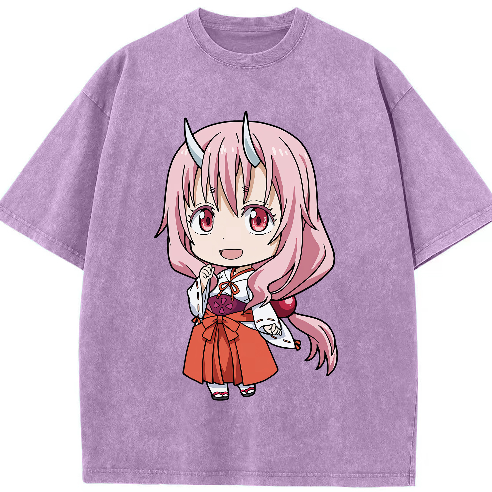 （画像用） 転スラ Regarding Reincarnated to Slime 綿100% ヴィンテージ風 半袖Tシャツ（フロントプリント）