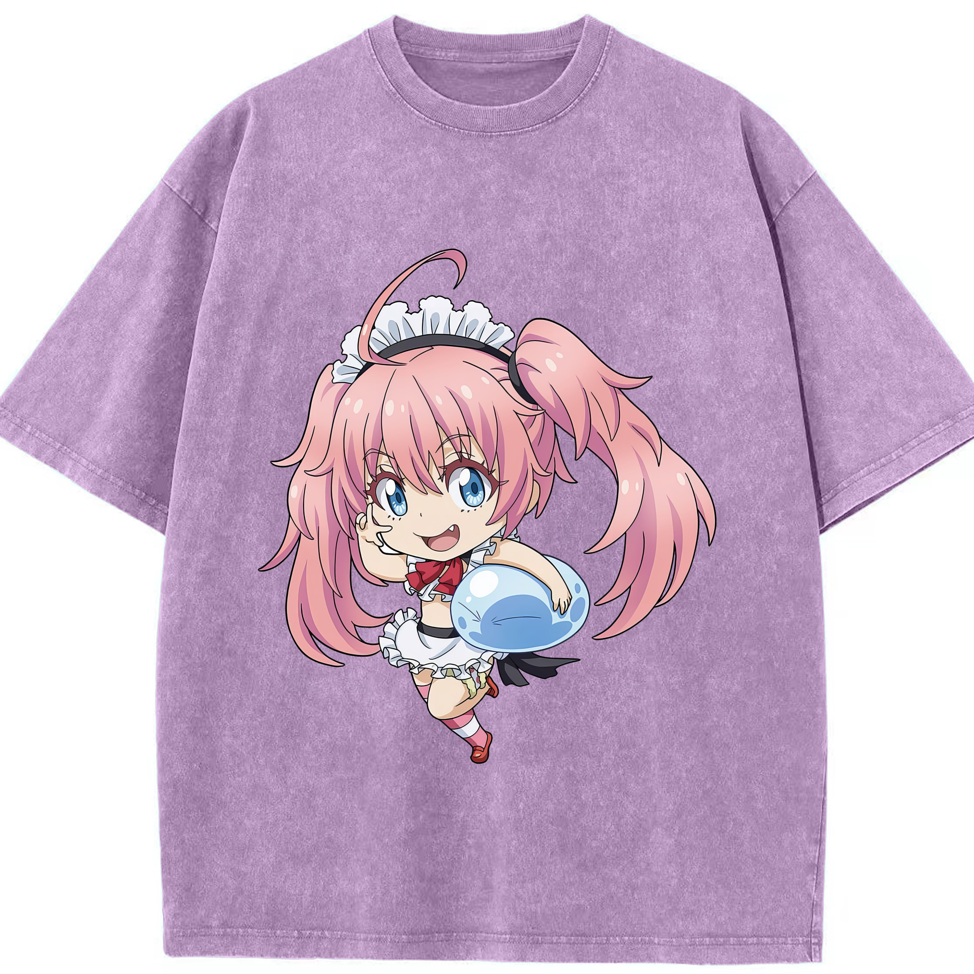 （画像用） 転スラ Regarding Reincarnated to Slime 綿100% ヴィンテージ風 半袖Tシャツ（フロントプリント）
