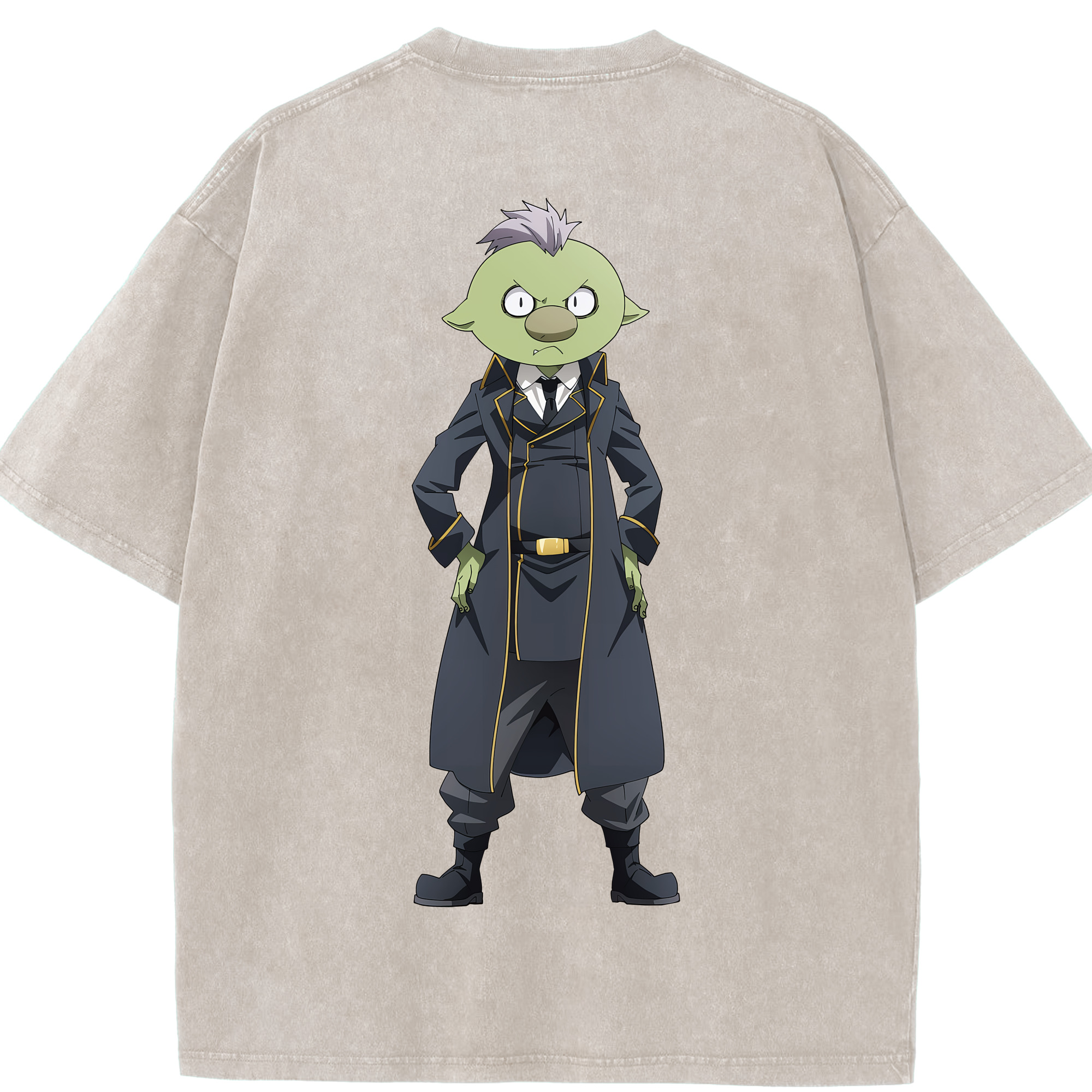 （画像用） 転スラ Regarding Reincarnated to Slime 綿100% ヴィンテージ風 半袖Tシャツ（背面プリント）