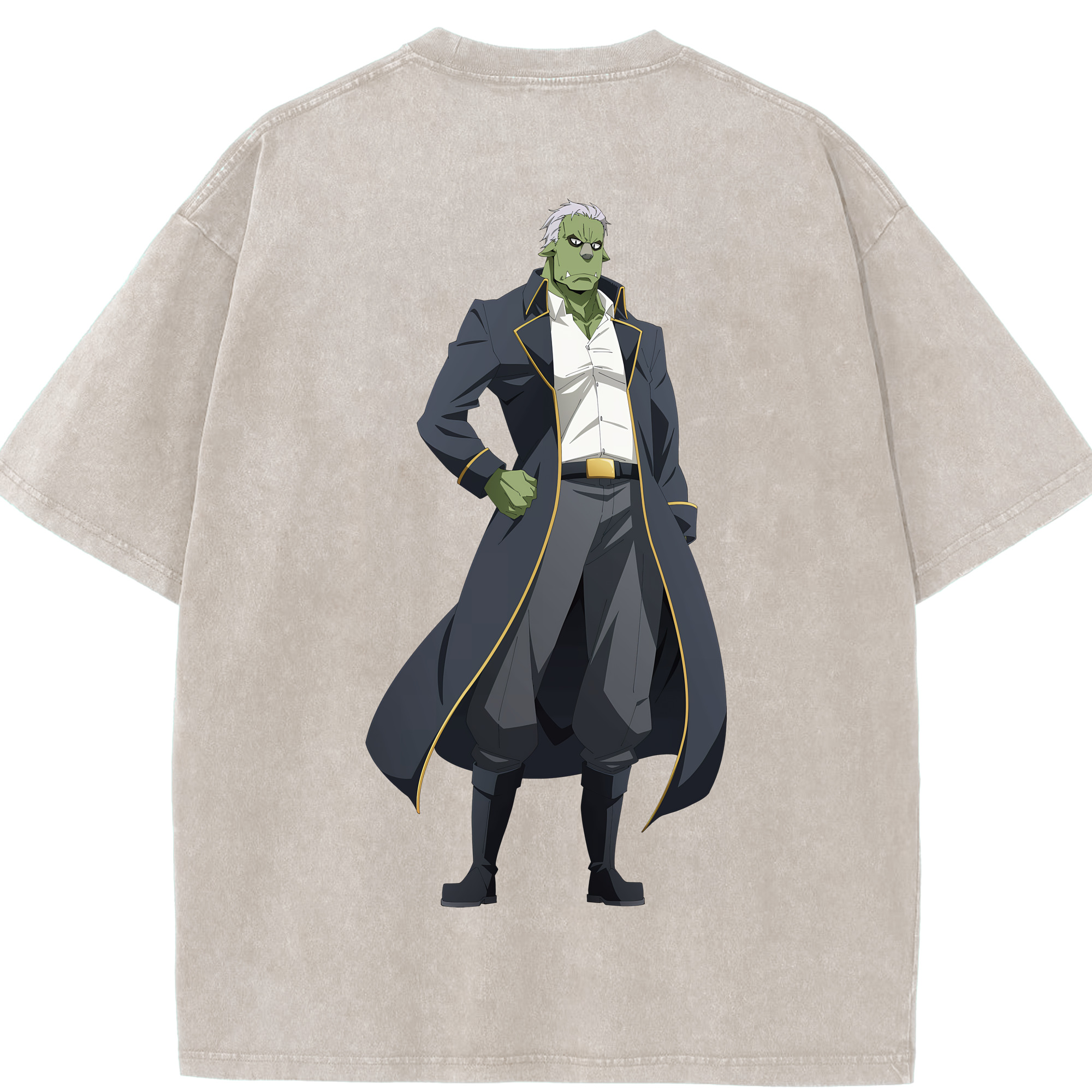（画像用） 転スラ Regarding Reincarnated to Slime 綿100% ヴィンテージ風 半袖Tシャツ（背面プリント）