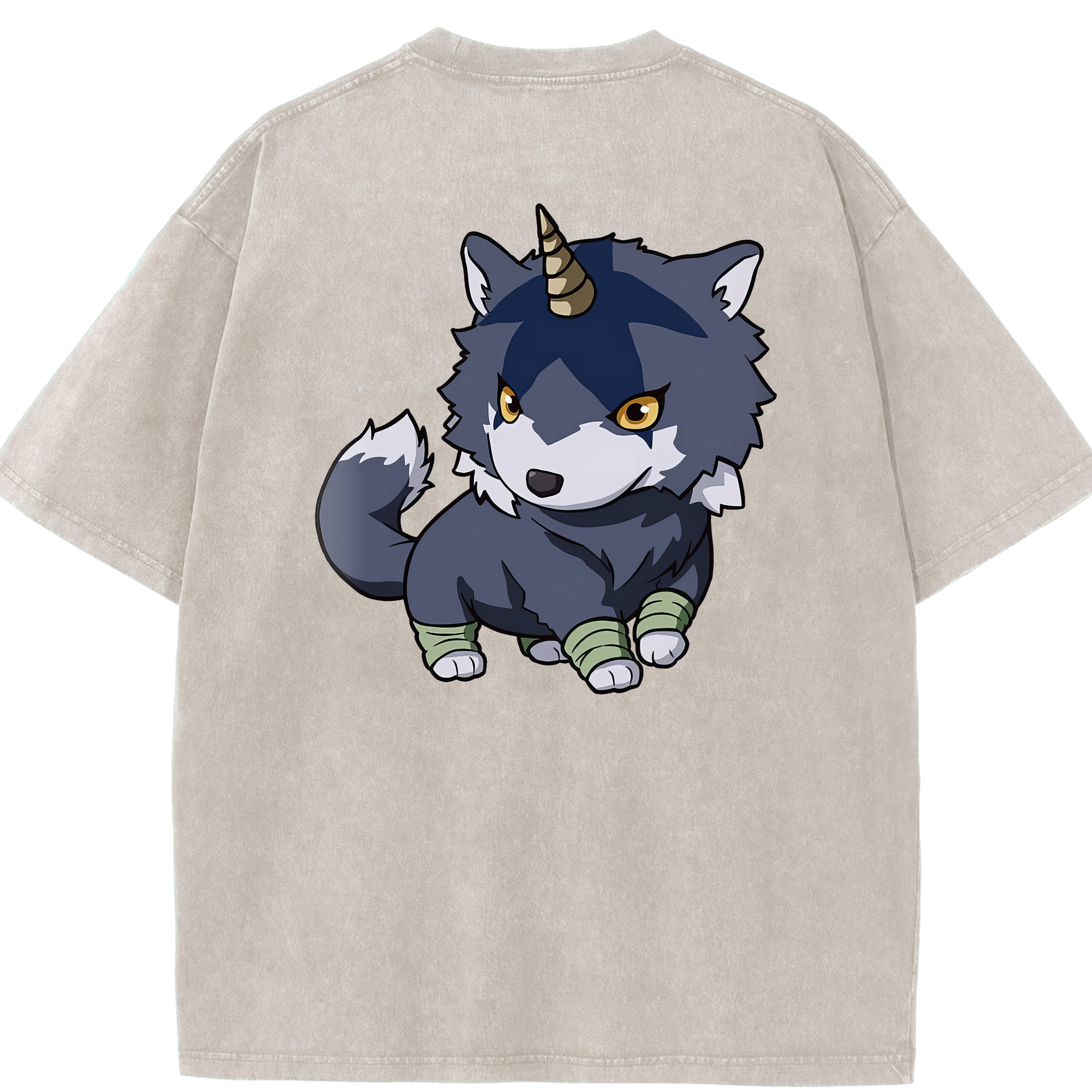 （画像用） 転スラ Regarding Reincarnated to Slime 綿100% ヴィンテージ風 半袖Tシャツ（背面プリント）