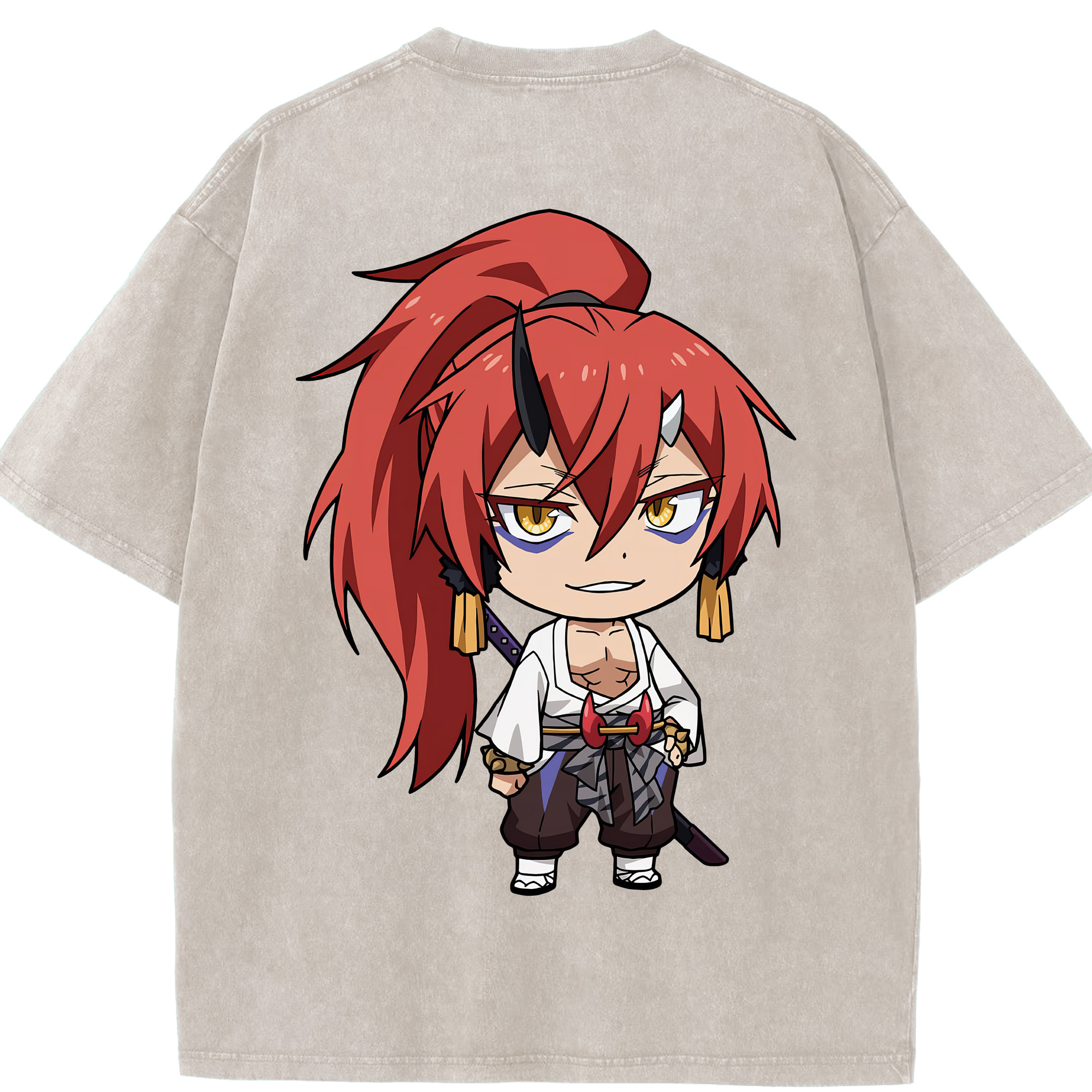 （画像用） 転スラ Regarding Reincarnated to Slime 綿100% ヴィンテージ風 半袖Tシャツ（背面プリント）