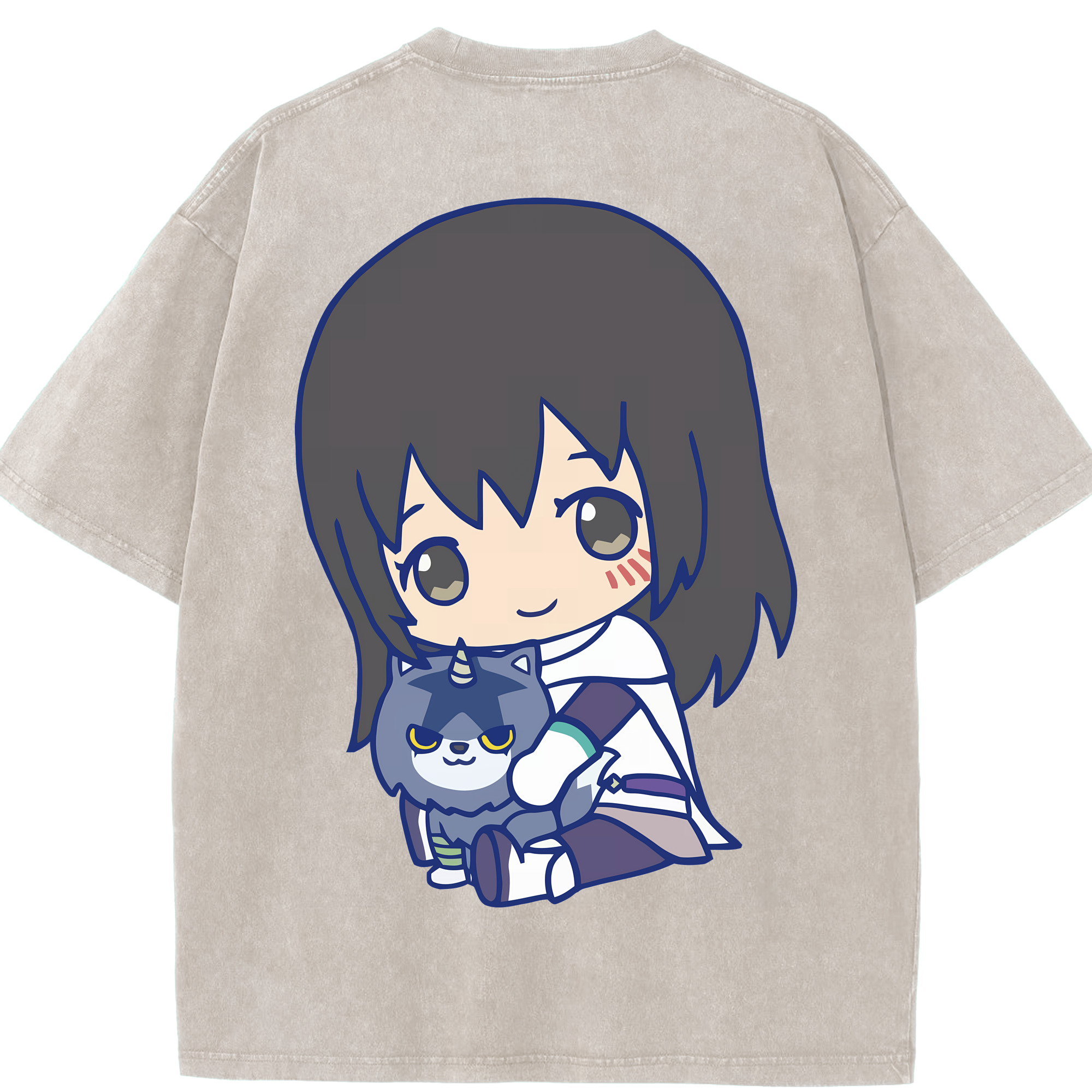 （画像用） 転スラ Regarding Reincarnated to Slime 綿100% ヴィンテージ風 半袖Tシャツ（背面プリント）