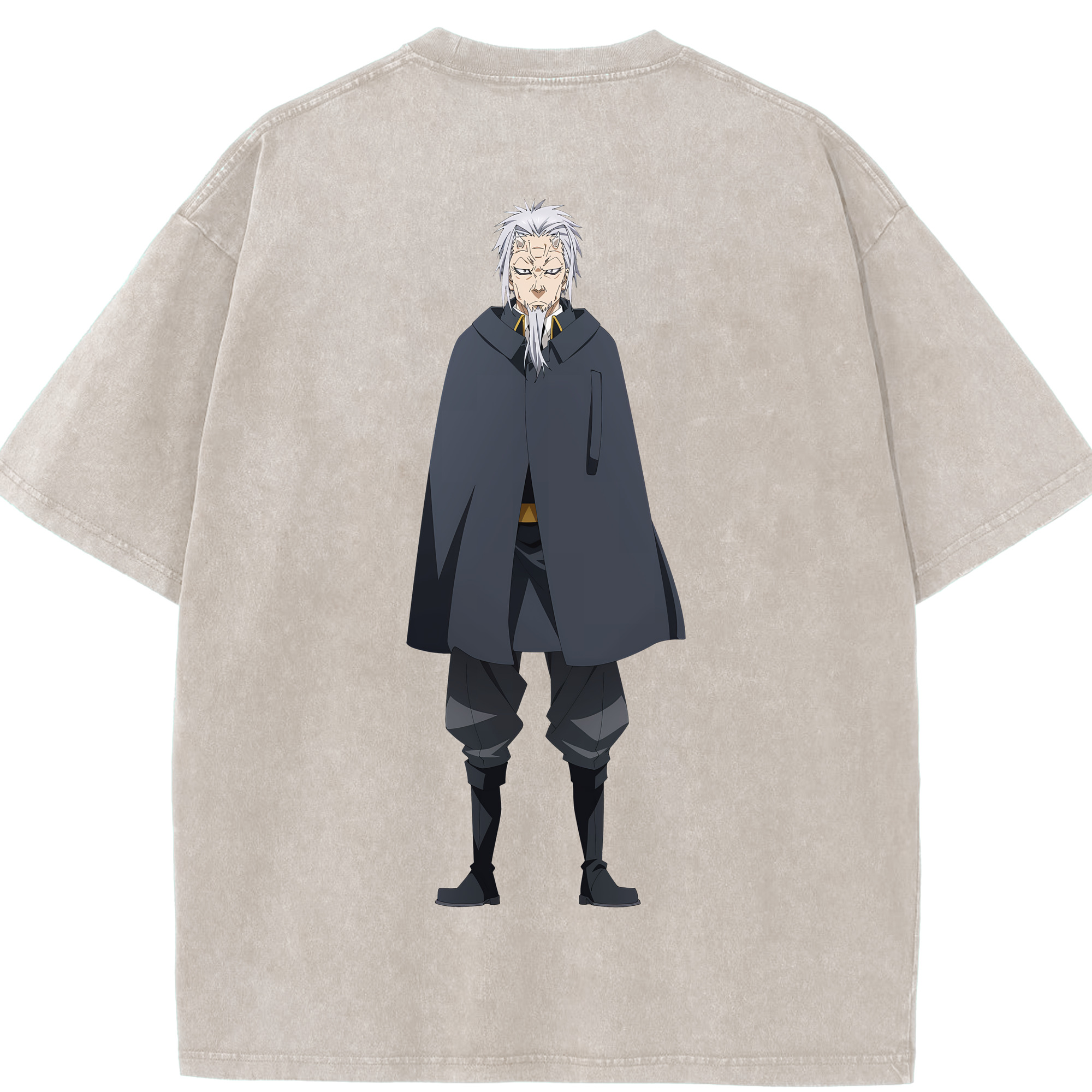 （画像用） 転スラ Regarding Reincarnated to Slime 綿100% ヴィンテージ風 半袖Tシャツ（背面プリント）