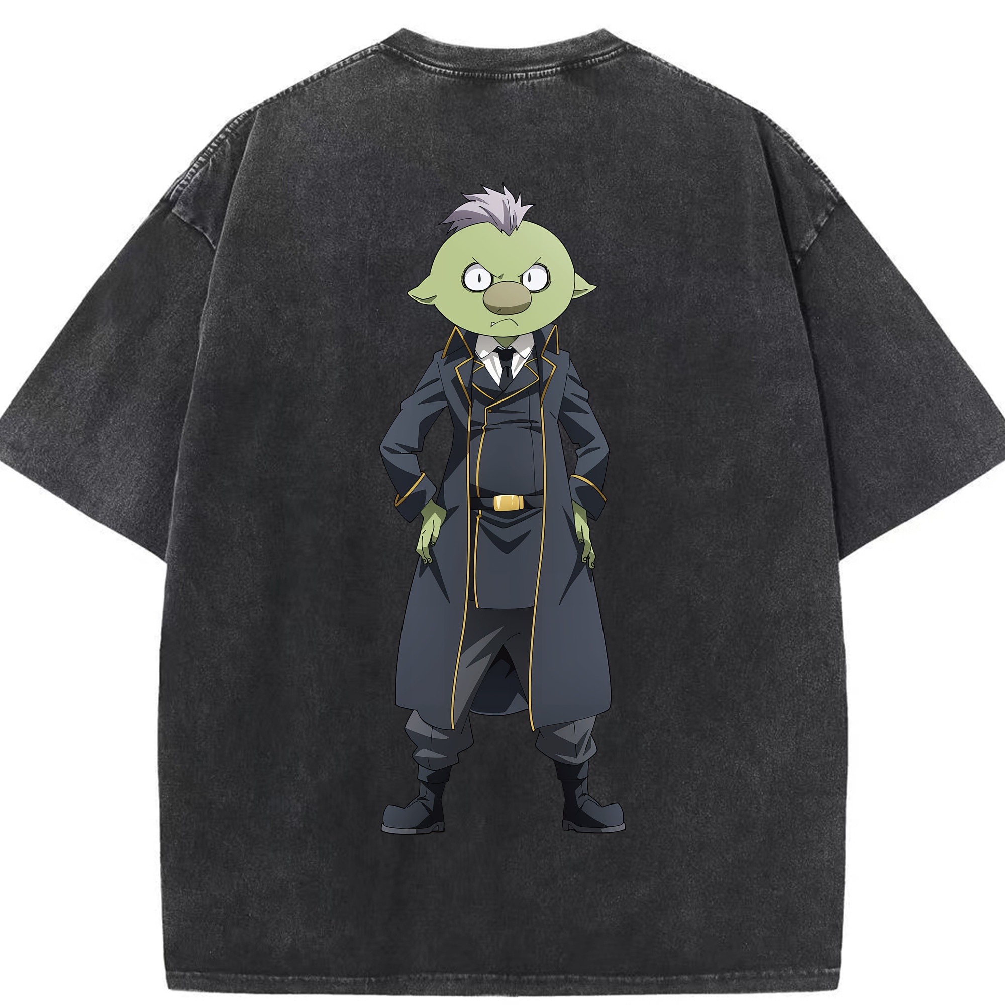 （画像用） 転スラ Regarding Reincarnated to Slime 綿100% ヴィンテージ風 半袖Tシャツ（背面プリント）