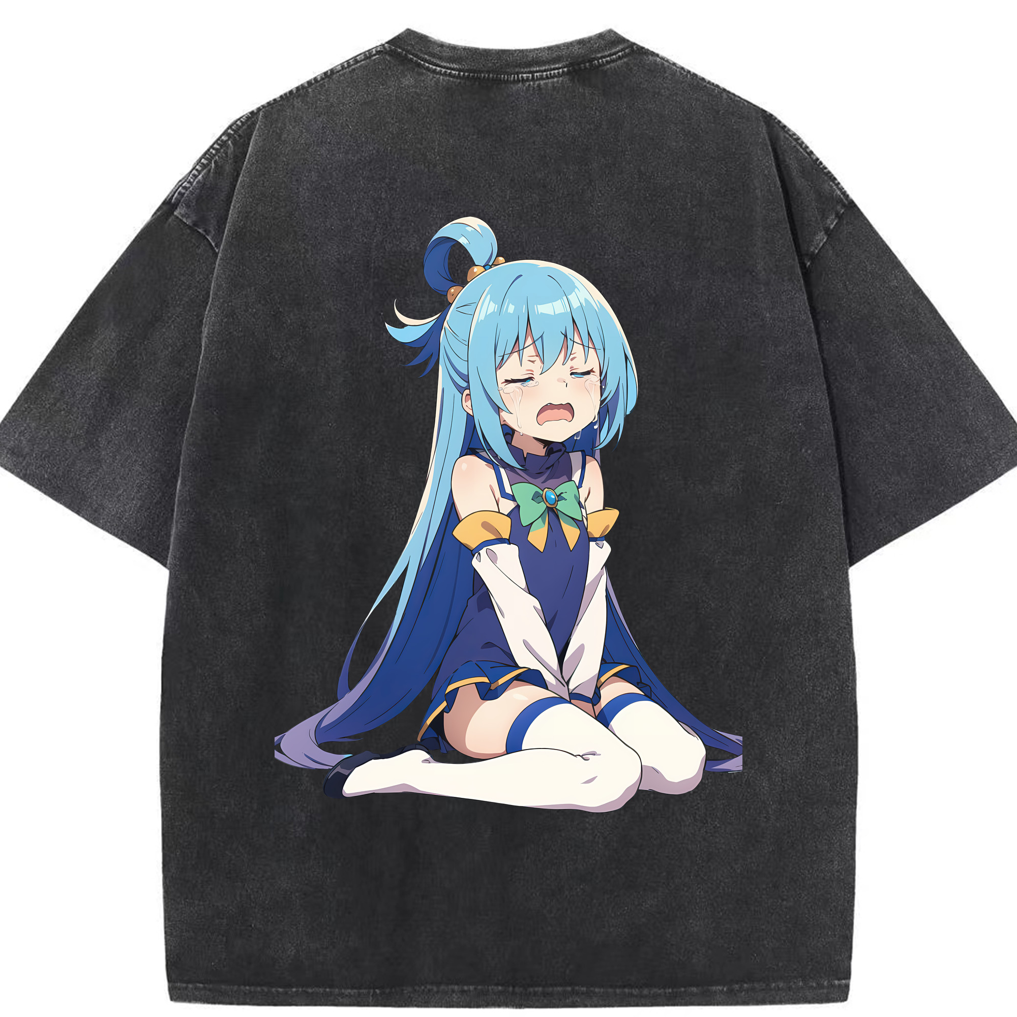 （画像用） 転スラ Regarding Reincarnated to Slime 綿100% ヴィンテージ風 半袖Tシャツ（背面プリント）
