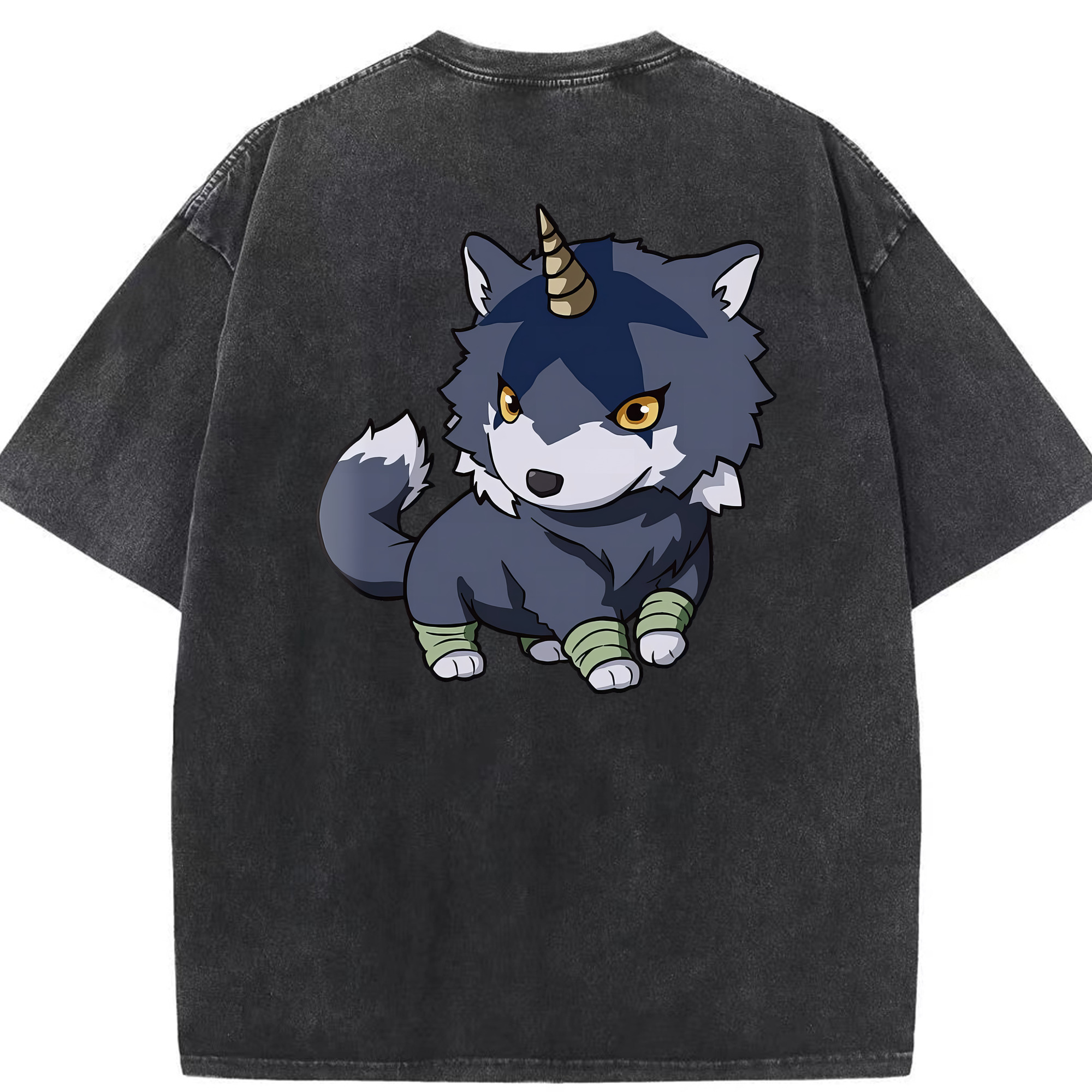 （画像用） 転スラ Regarding Reincarnated to Slime 綿100% ヴィンテージ風 半袖Tシャツ（背面プリント）