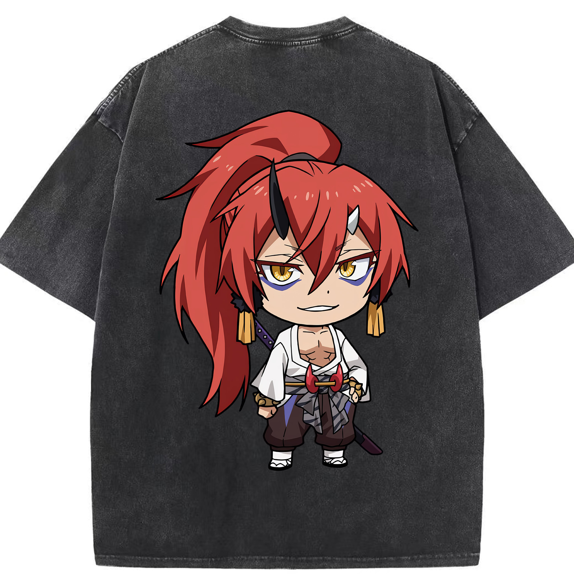 （画像用） 転スラ Regarding Reincarnated to Slime 綿100% ヴィンテージ風 半袖Tシャツ（背面プリント）