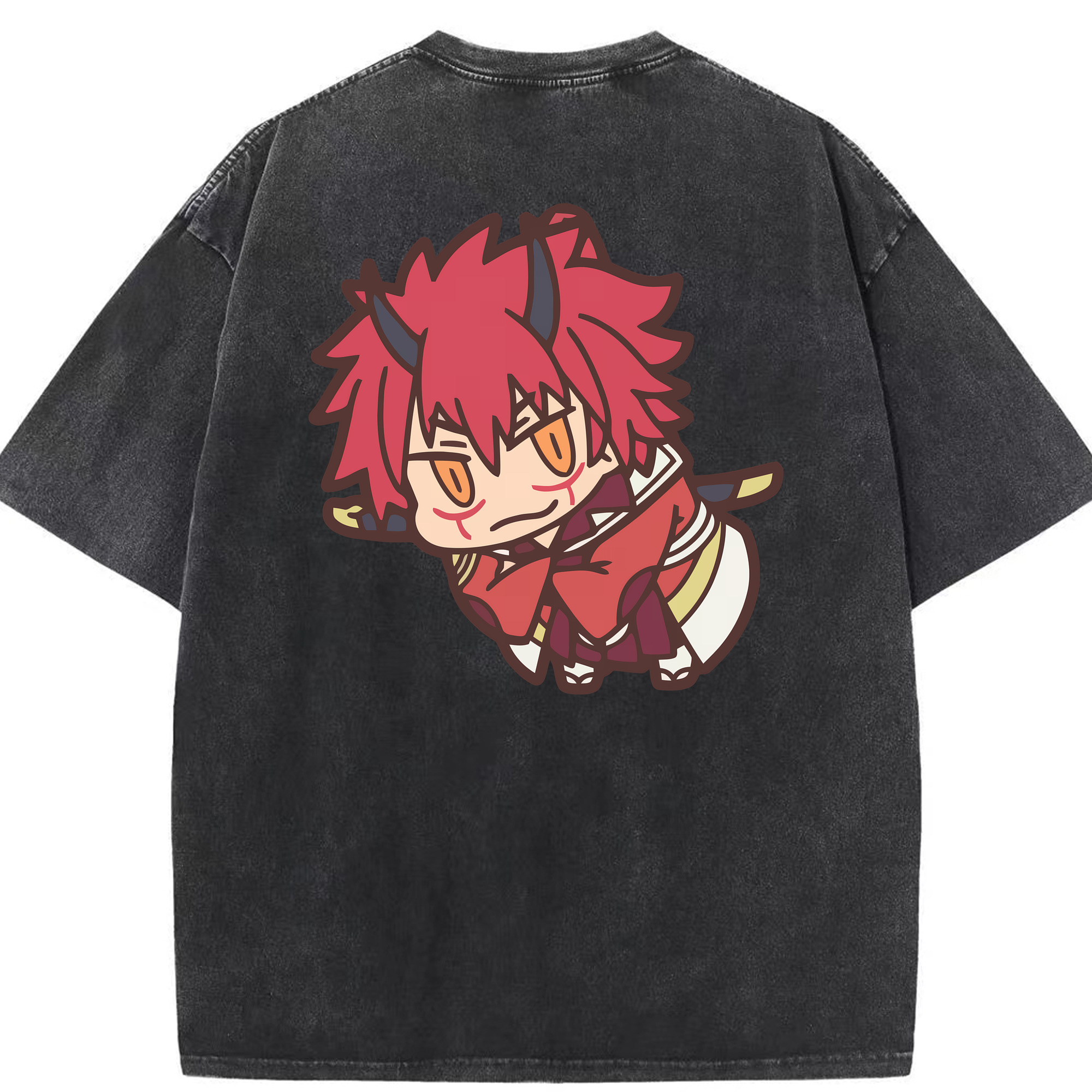 （画像用） 転スラ Regarding Reincarnated to Slime 綿100% ヴィンテージ風 半袖Tシャツ（背面プリント）