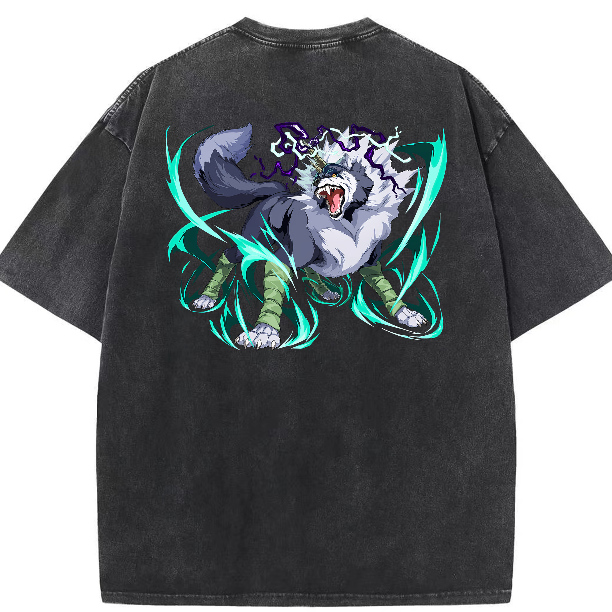 （画像用） 転スラ Regarding Reincarnated to Slime 綿100% ヴィンテージ風 半袖Tシャツ（背面プリント）